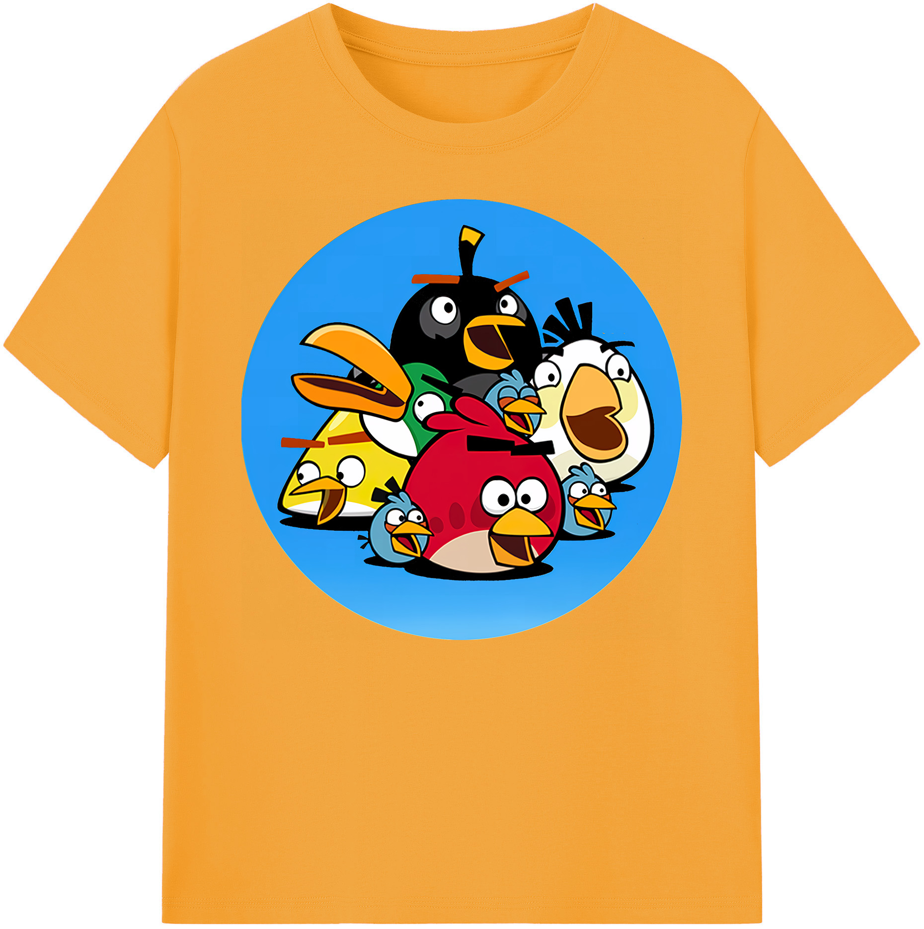 （画像用） Angry Birds アングリーバード 綿100％ メンズ半袖Tシャツ｜肌触りやわらか＆通気性