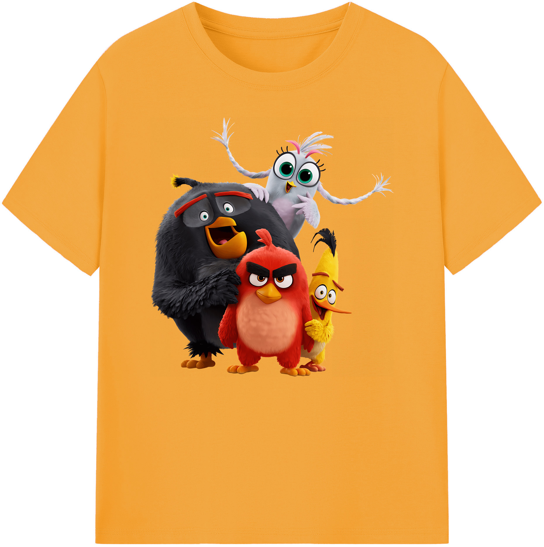 （画像用） Angry Birds アングリーバード 綿100％ メンズ半袖Tシャツ｜肌触りやわらか＆通気性