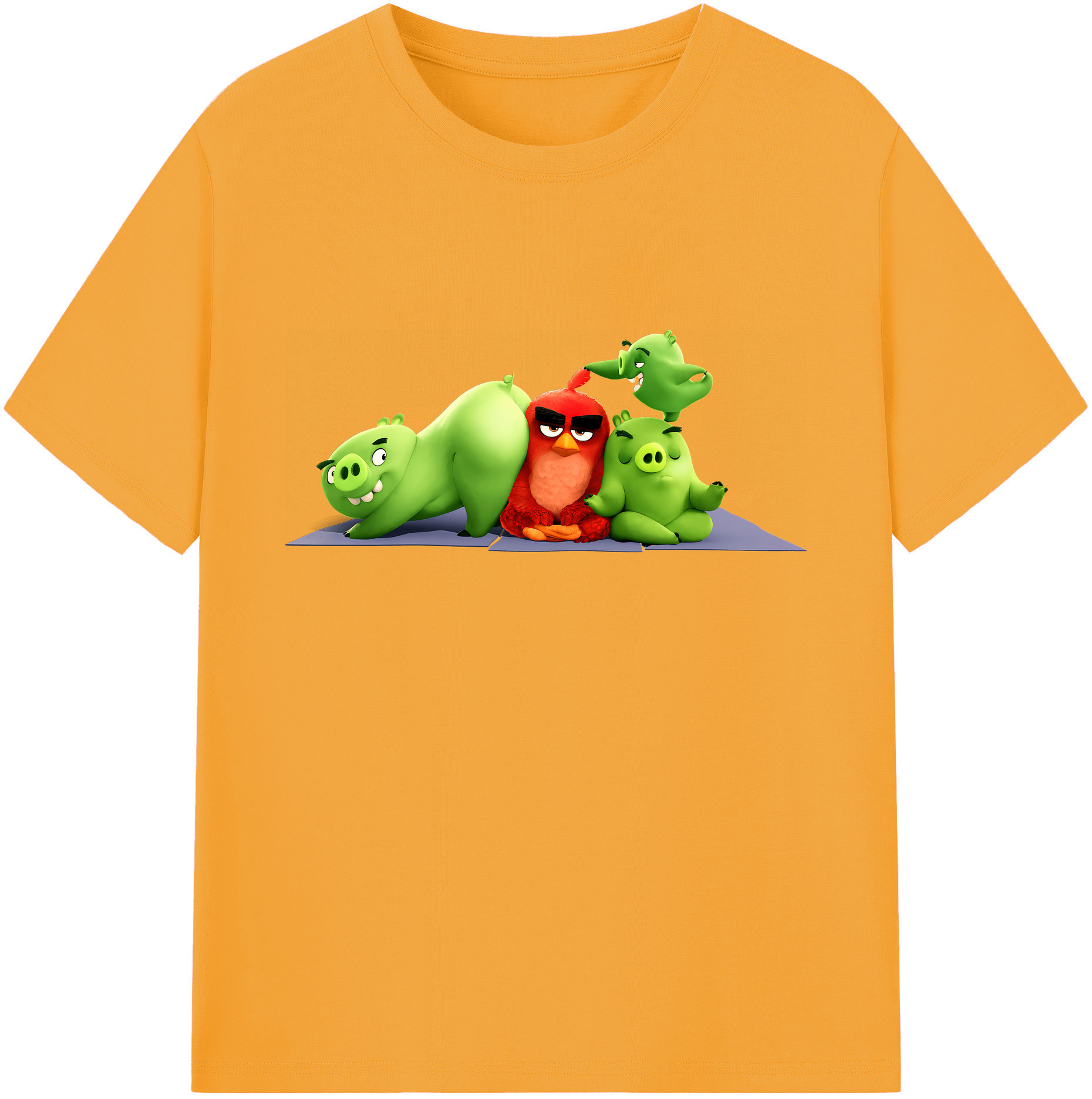 （画像用） Angry Birds アングリーバード 綿100％ メンズ半袖Tシャツ｜肌触りやわらか＆通気性
