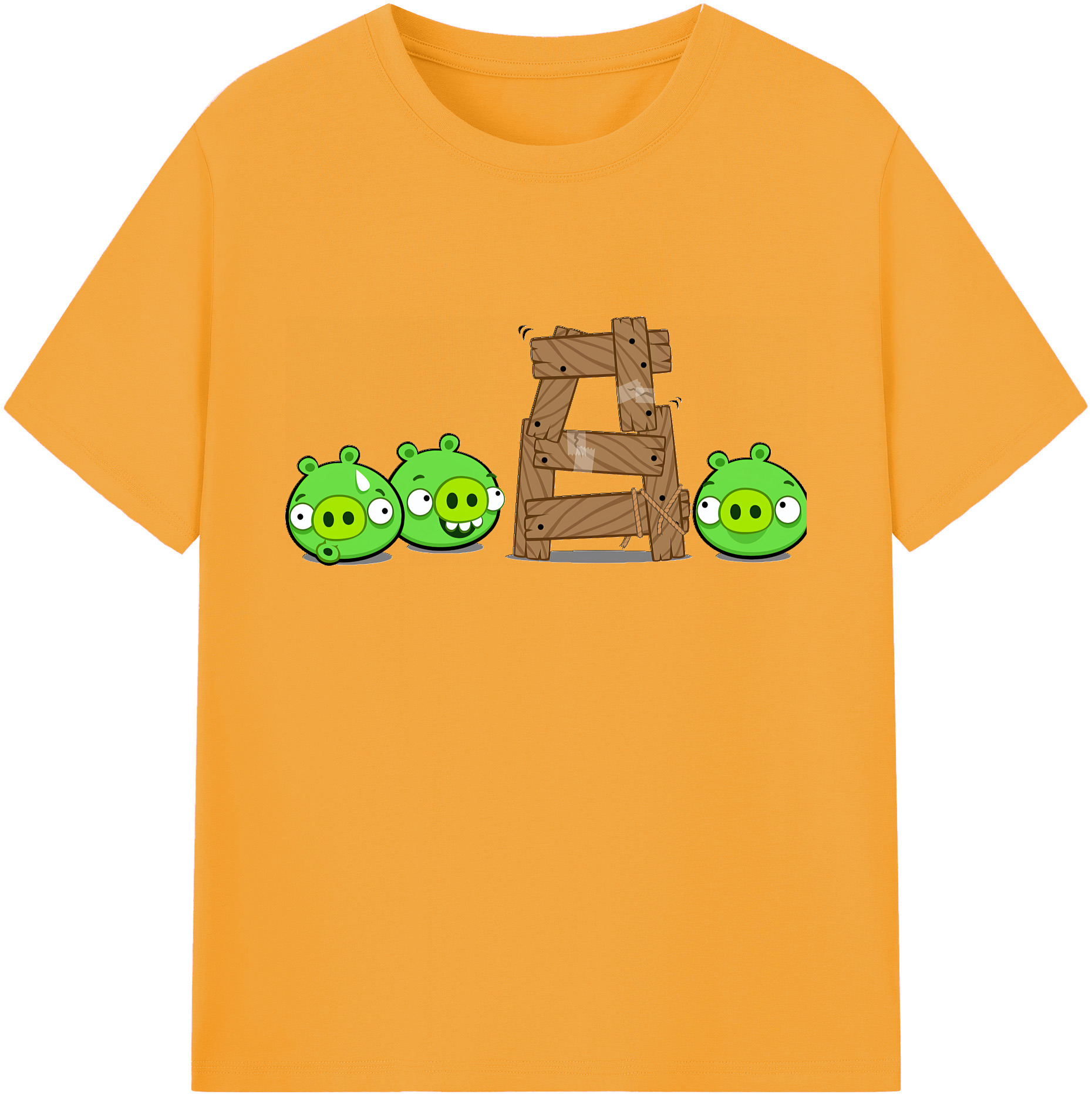 （画像用） Angry Birds アングリーバード 綿100％ メンズ半袖Tシャツ｜肌触りやわらか＆通気性