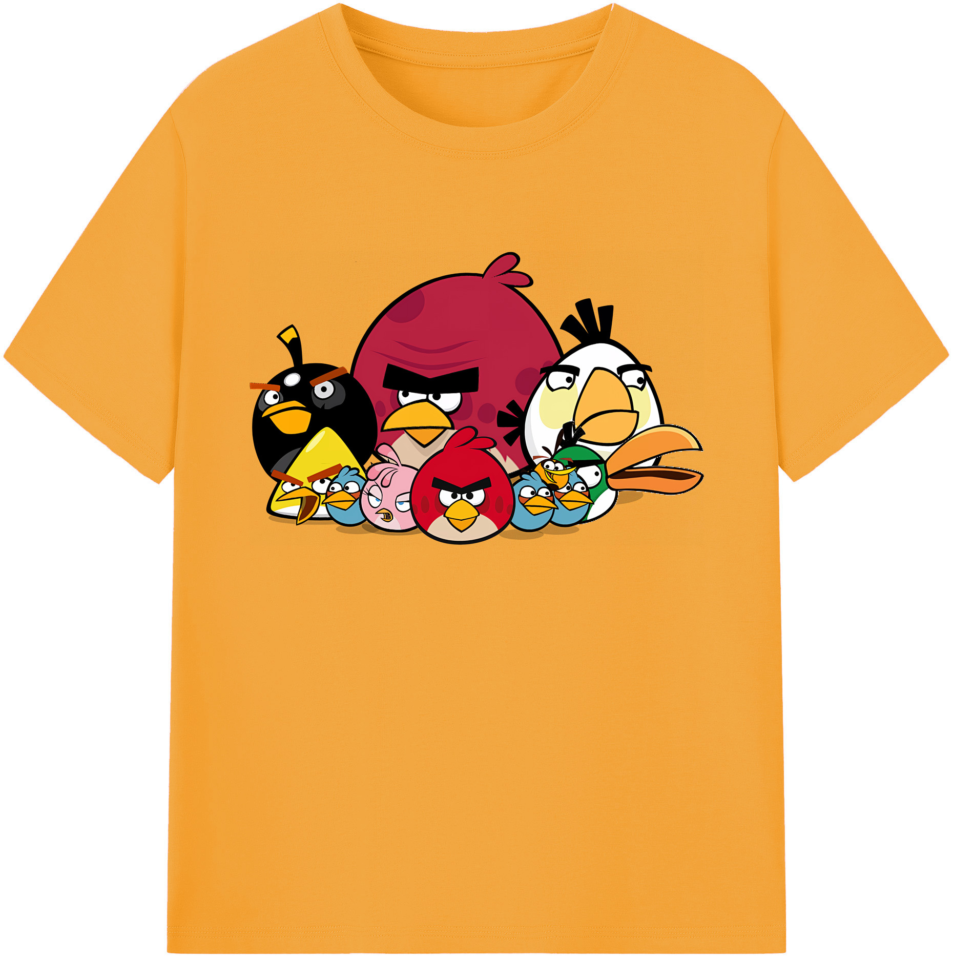 （画像用） Angry Birds アングリーバード 綿100％ メンズ半袖Tシャツ｜肌触りやわらか＆通気性