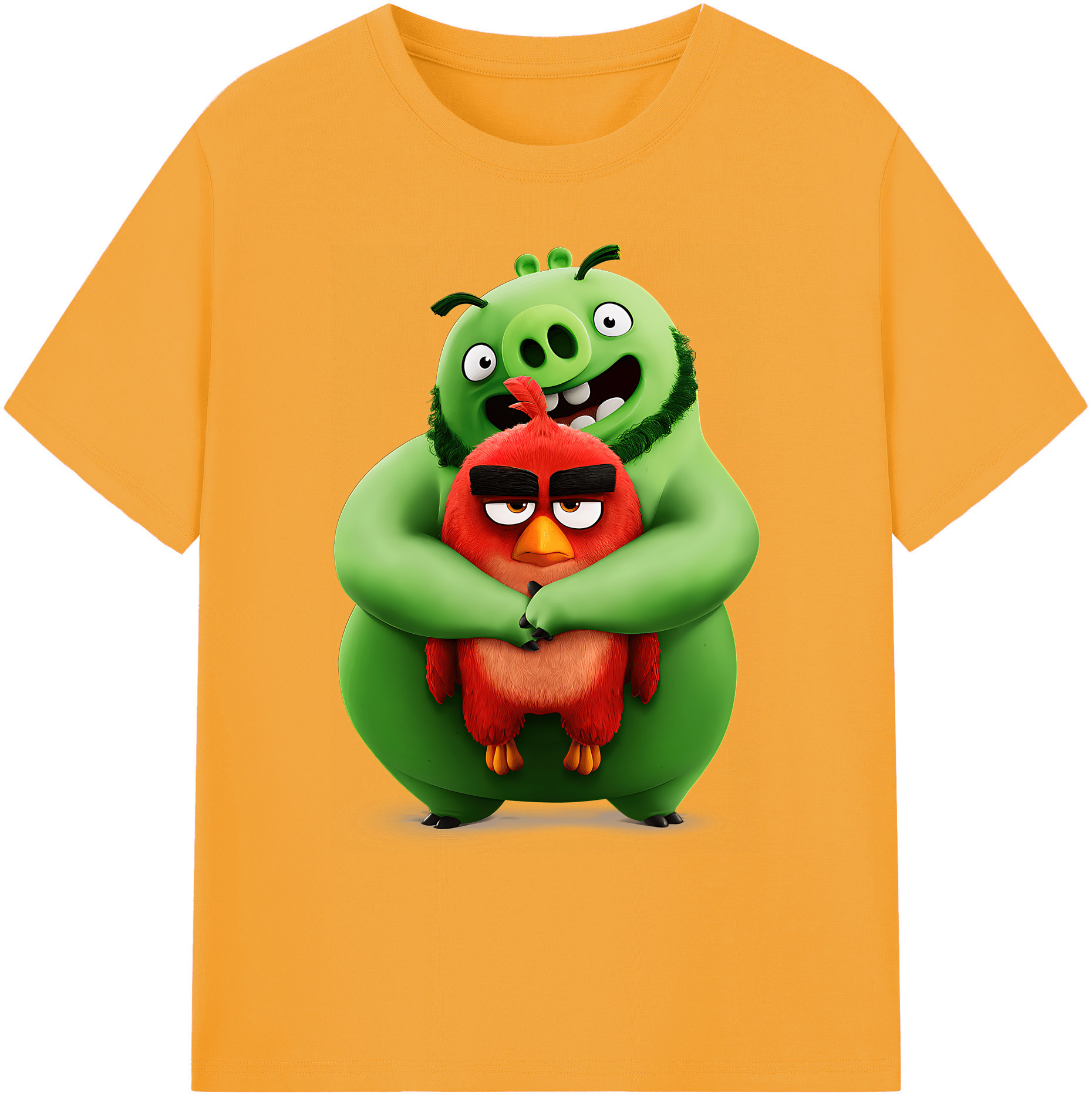 （画像用） Angry Birds アングリーバード 綿100％ メンズ半袖Tシャツ｜肌触りやわらか＆通気性