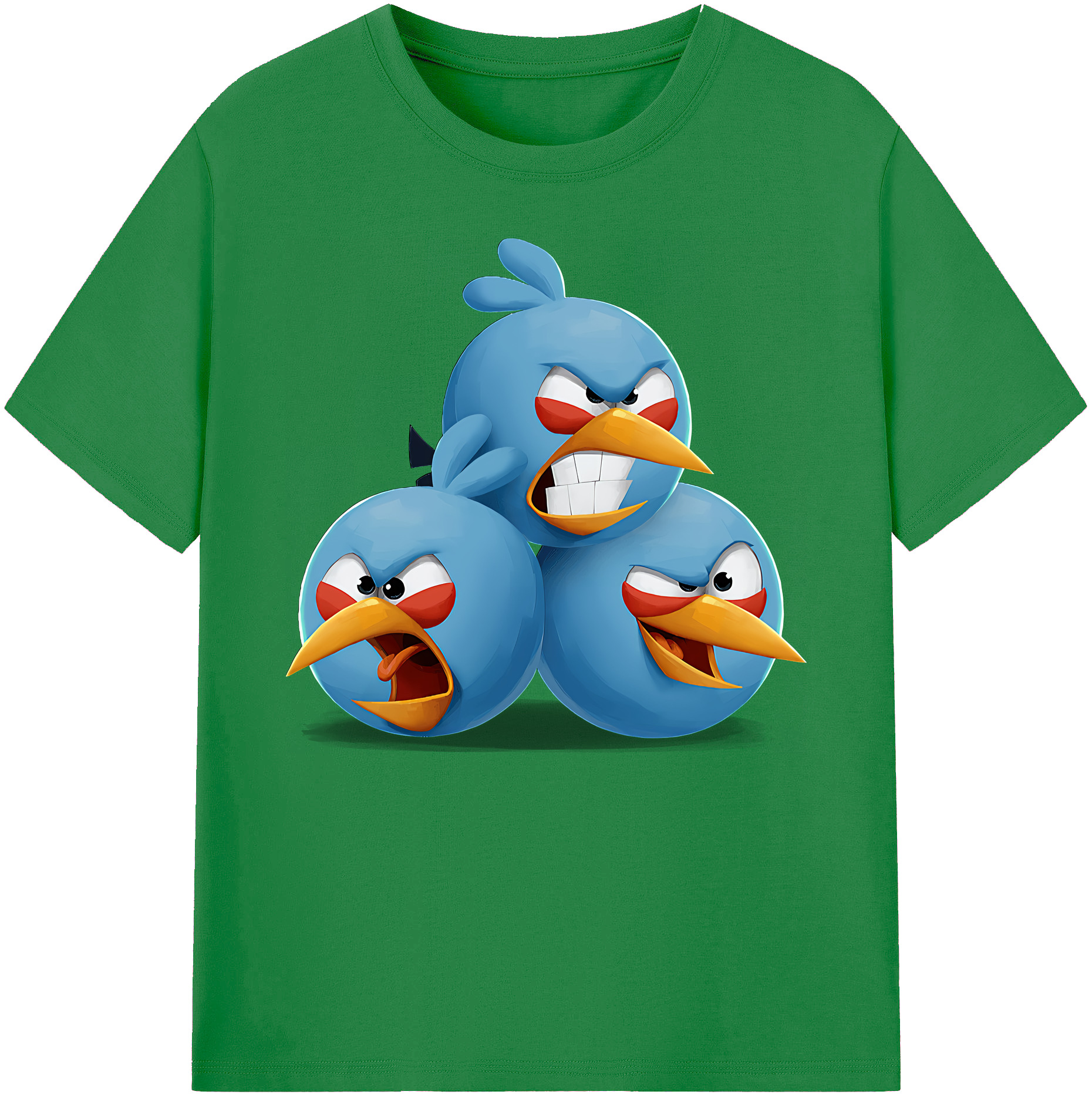 （画像用） Angry Birds アングリーバード 綿100％ メンズ半袖Tシャツ｜肌触りやわらか＆通気性