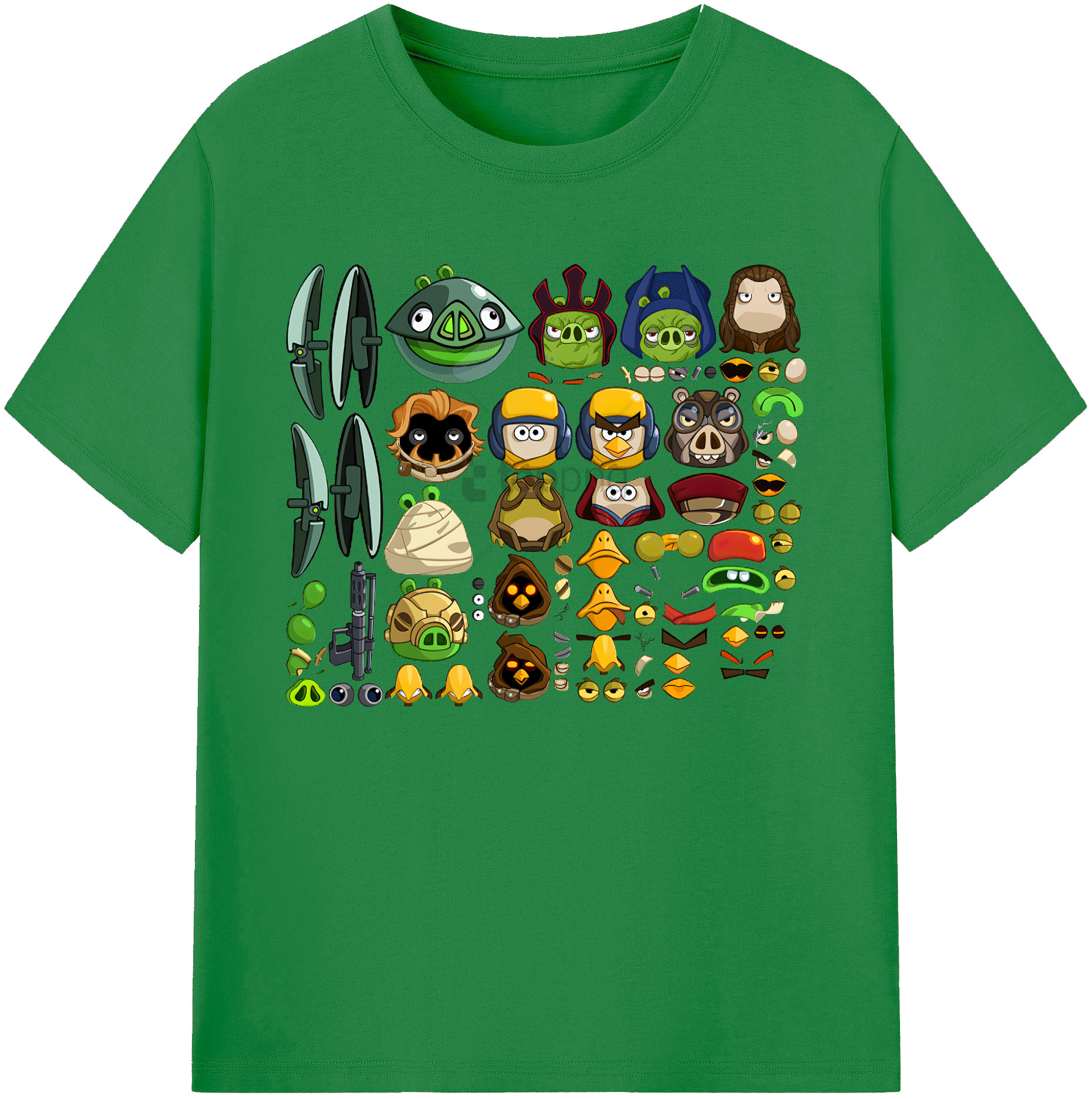 （画像用） Angry Birds アングリーバード 綿100％ メンズ半袖Tシャツ｜肌触りやわらか＆通気性