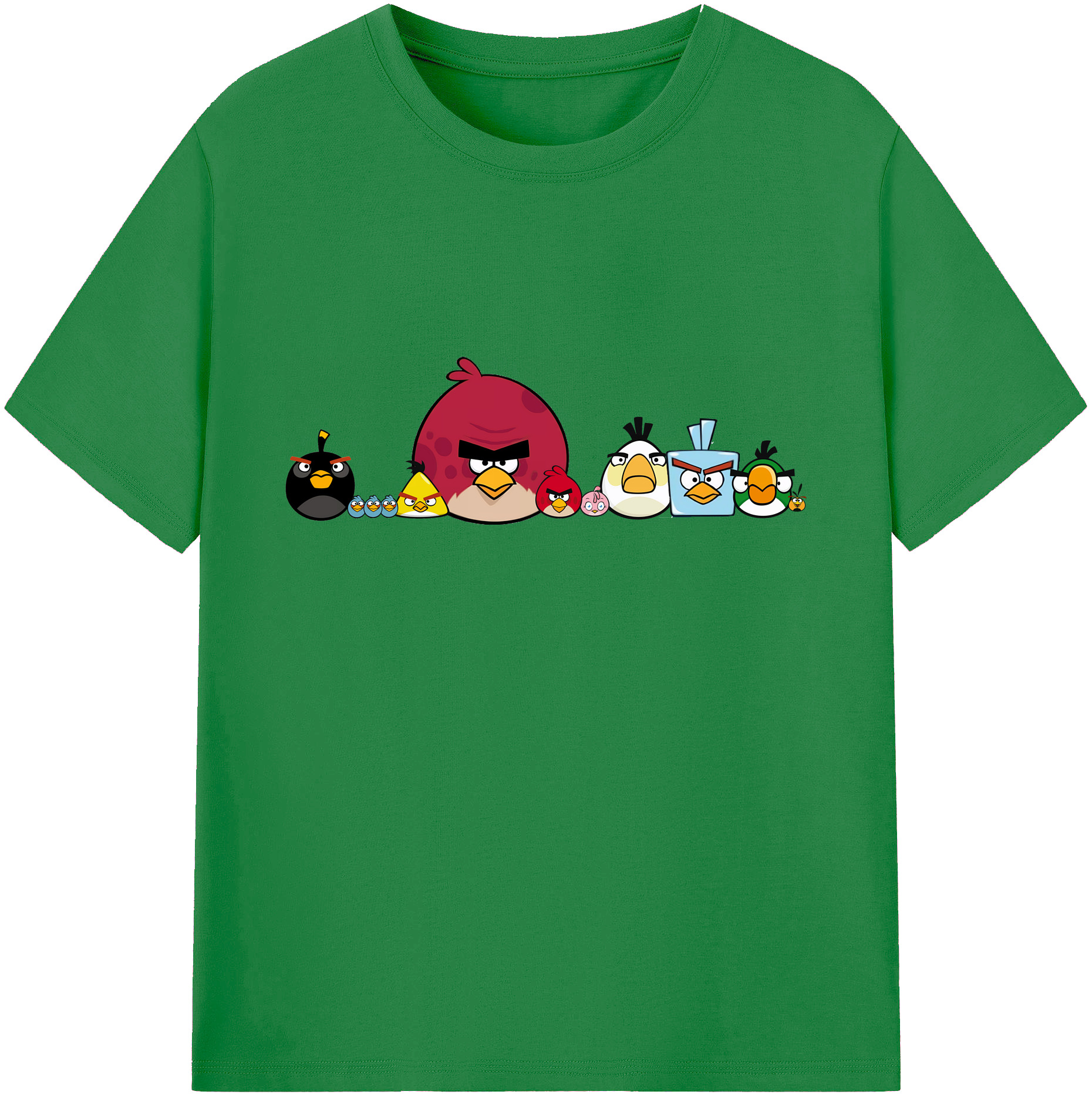（画像用） Angry Birds アングリーバード 綿100％ メンズ半袖Tシャツ｜肌触りやわらか＆通気性