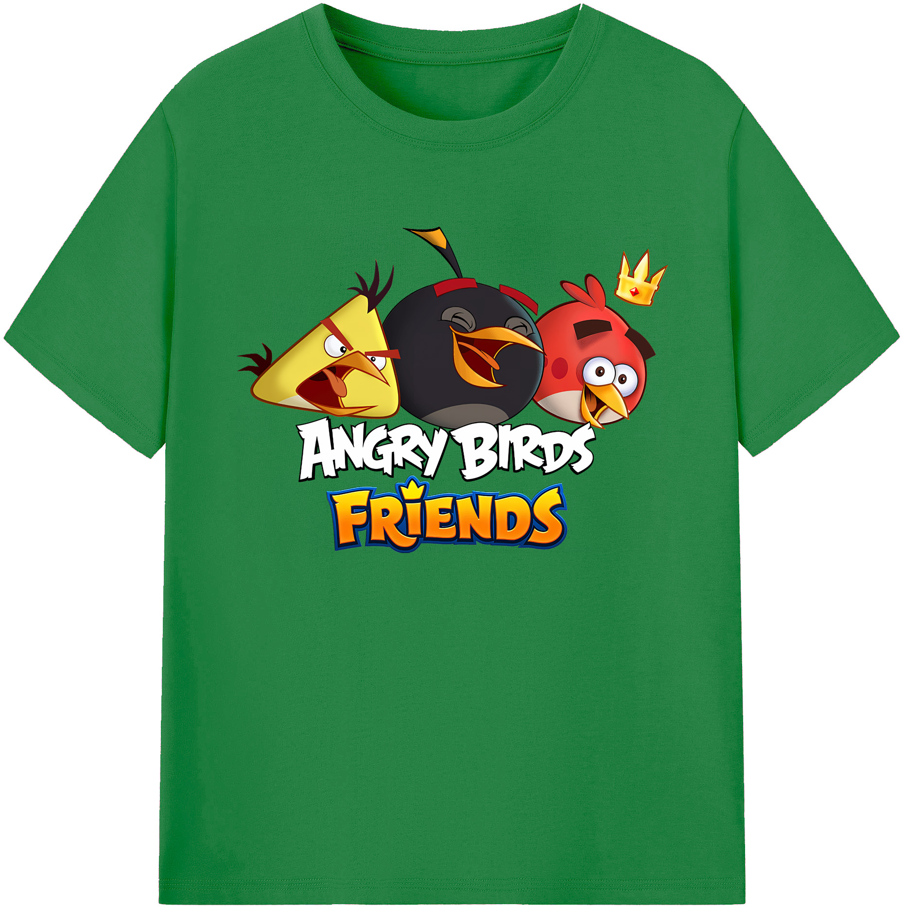 （画像用） Angry Birds アングリーバード 綿100％ メンズ半袖Tシャツ｜肌触りやわらか＆通気性