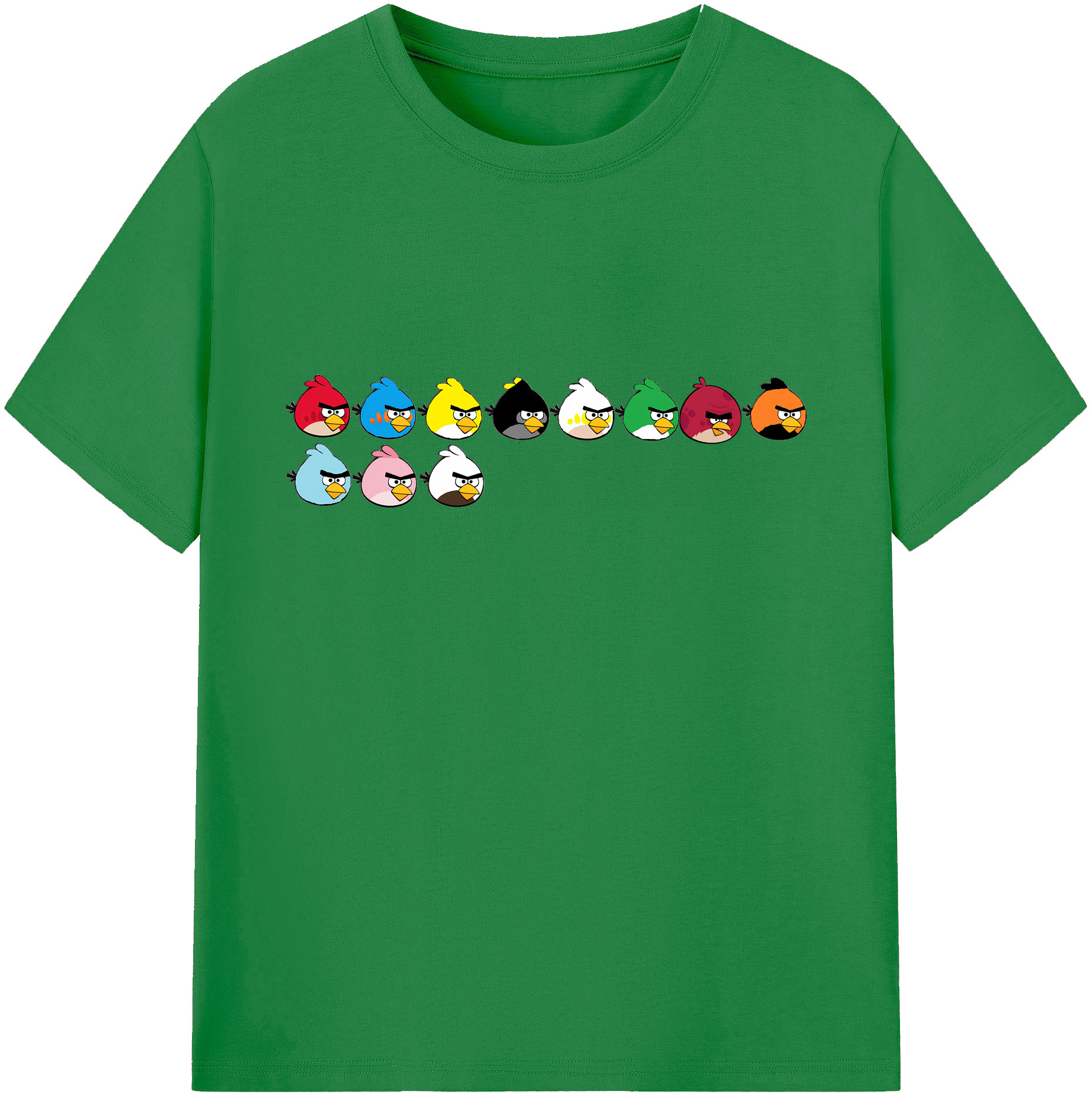 （画像用） Angry Birds アングリーバード 綿100％ メンズ半袖Tシャツ｜肌触りやわらか＆通気性