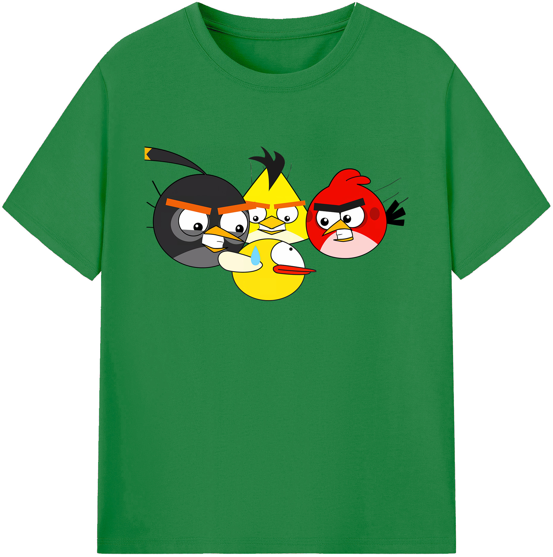 （画像用） Angry Birds アングリーバード 綿100％ メンズ半袖Tシャツ｜肌触りやわらか＆通気性
