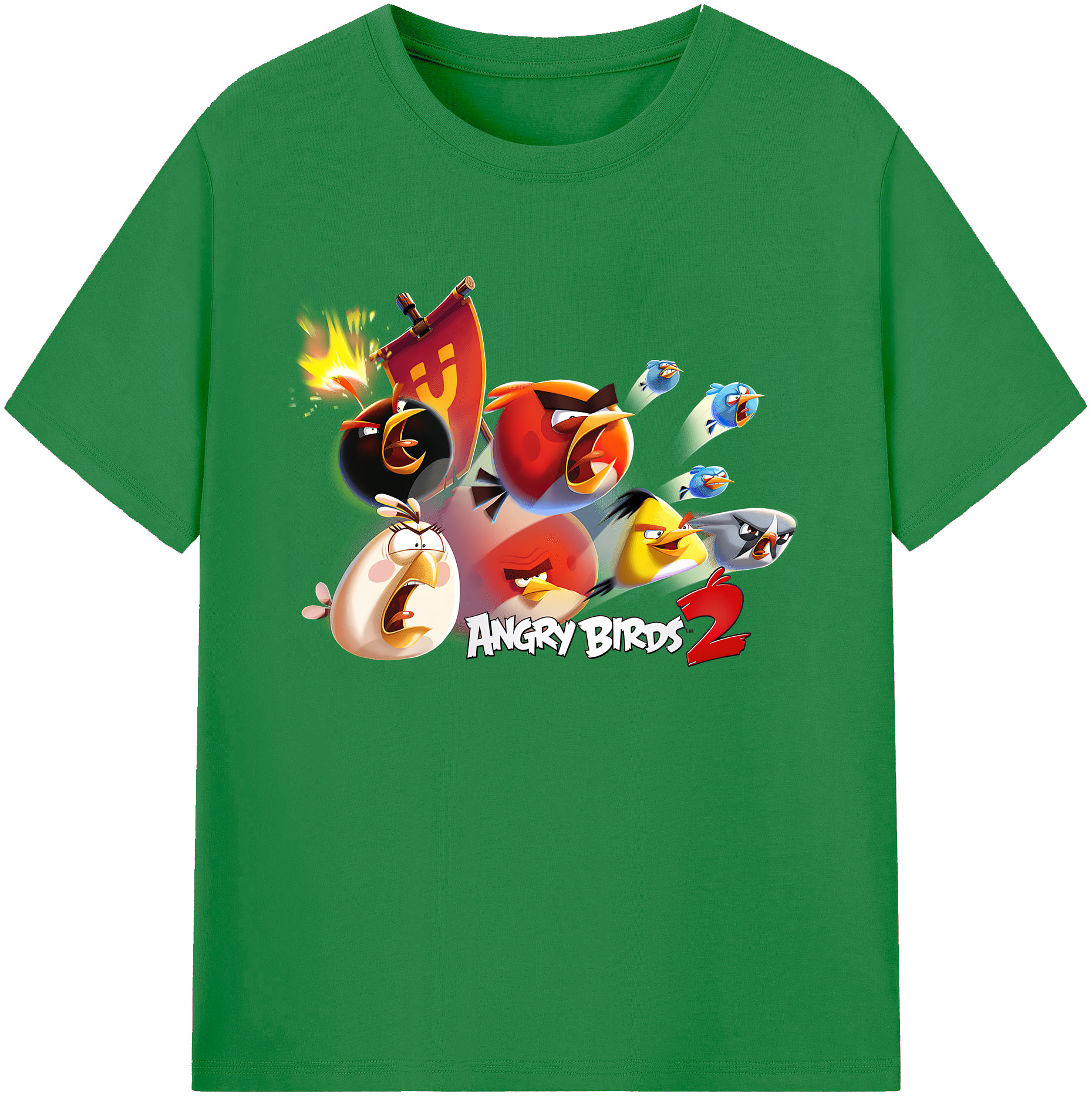 （画像用） Angry Birds アングリーバード 綿100％ メンズ半袖Tシャツ｜肌触りやわらか＆通気性