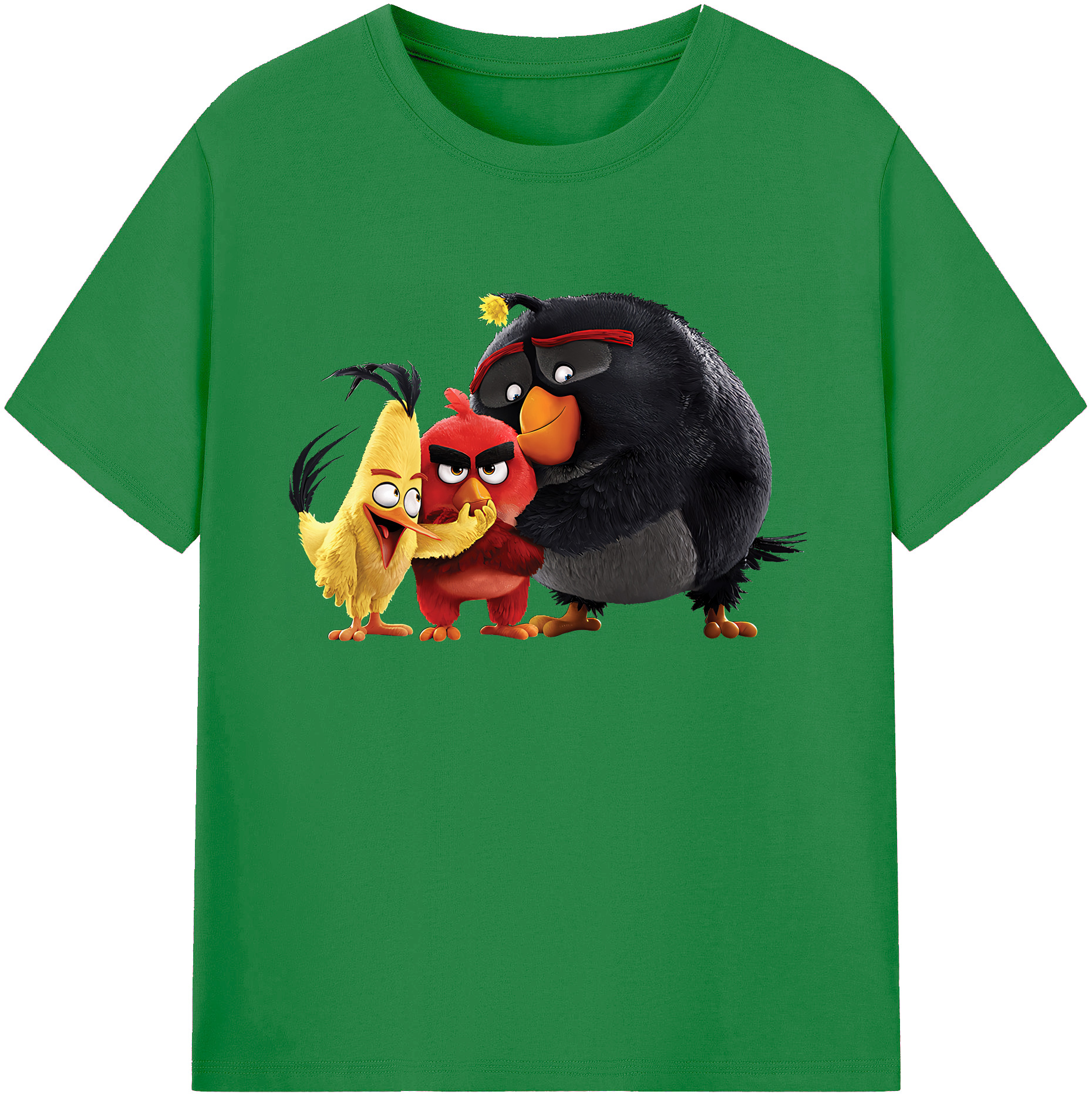 （画像用） Angry Birds アングリーバード 綿100％ メンズ半袖Tシャツ｜肌触りやわらか＆通気性