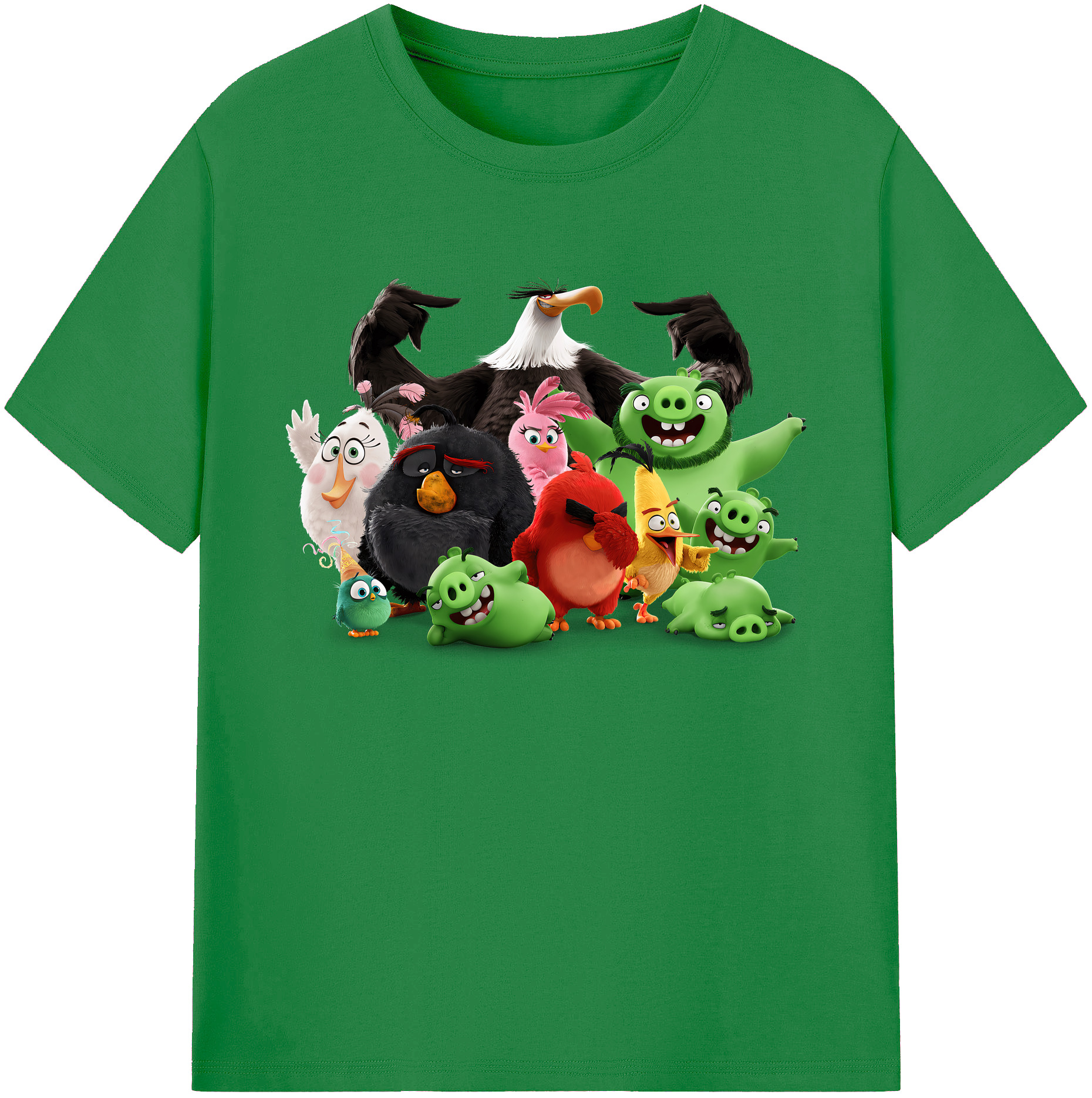 （画像用） Angry Birds アングリーバード 綿100％ メンズ半袖Tシャツ｜肌触りやわらか＆通気性
