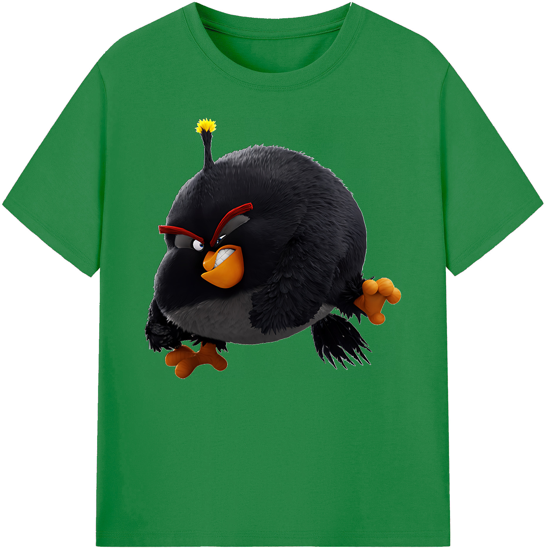 （画像用） Angry Birds アングリーバード 綿100％ メンズ半袖Tシャツ｜肌触りやわらか＆通気性