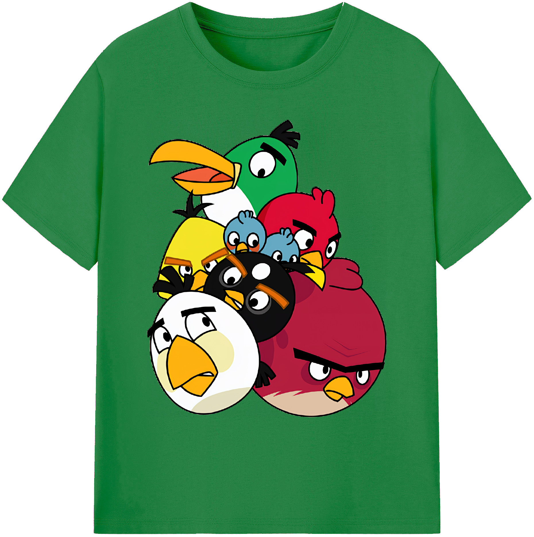 （画像用） Angry Birds アングリーバード 綿100％ メンズ半袖Tシャツ｜肌触りやわらか＆通気性
