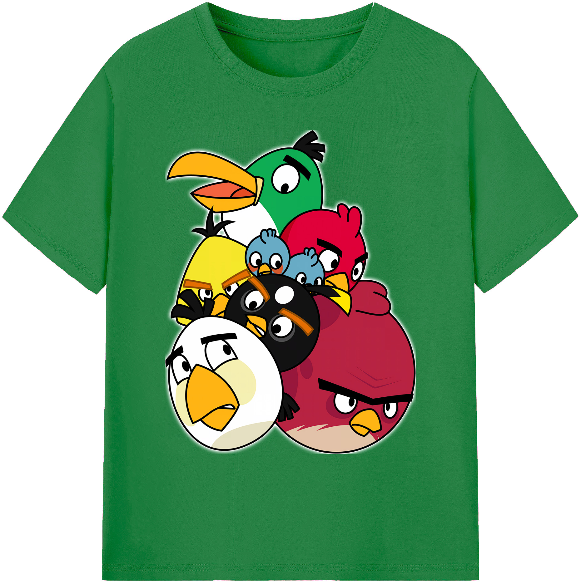 （画像用） Angry Birds アングリーバード 綿100％ メンズ半袖Tシャツ｜肌触りやわらか＆通気性