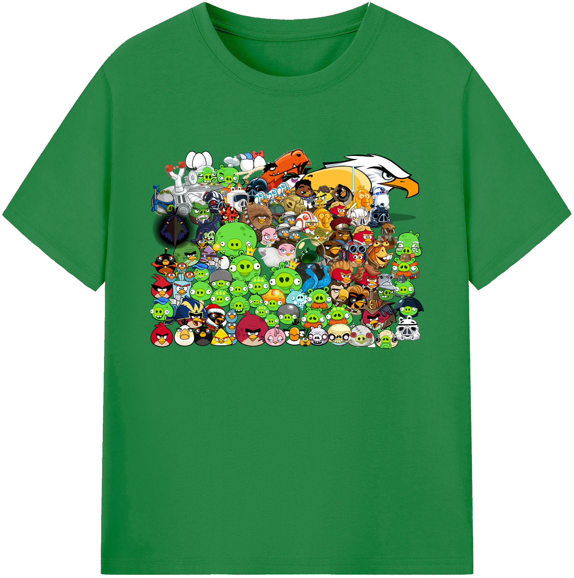 （画像用） Angry Birds アングリーバード 綿100％ メンズ半袖Tシャツ｜肌触りやわらか＆通気性