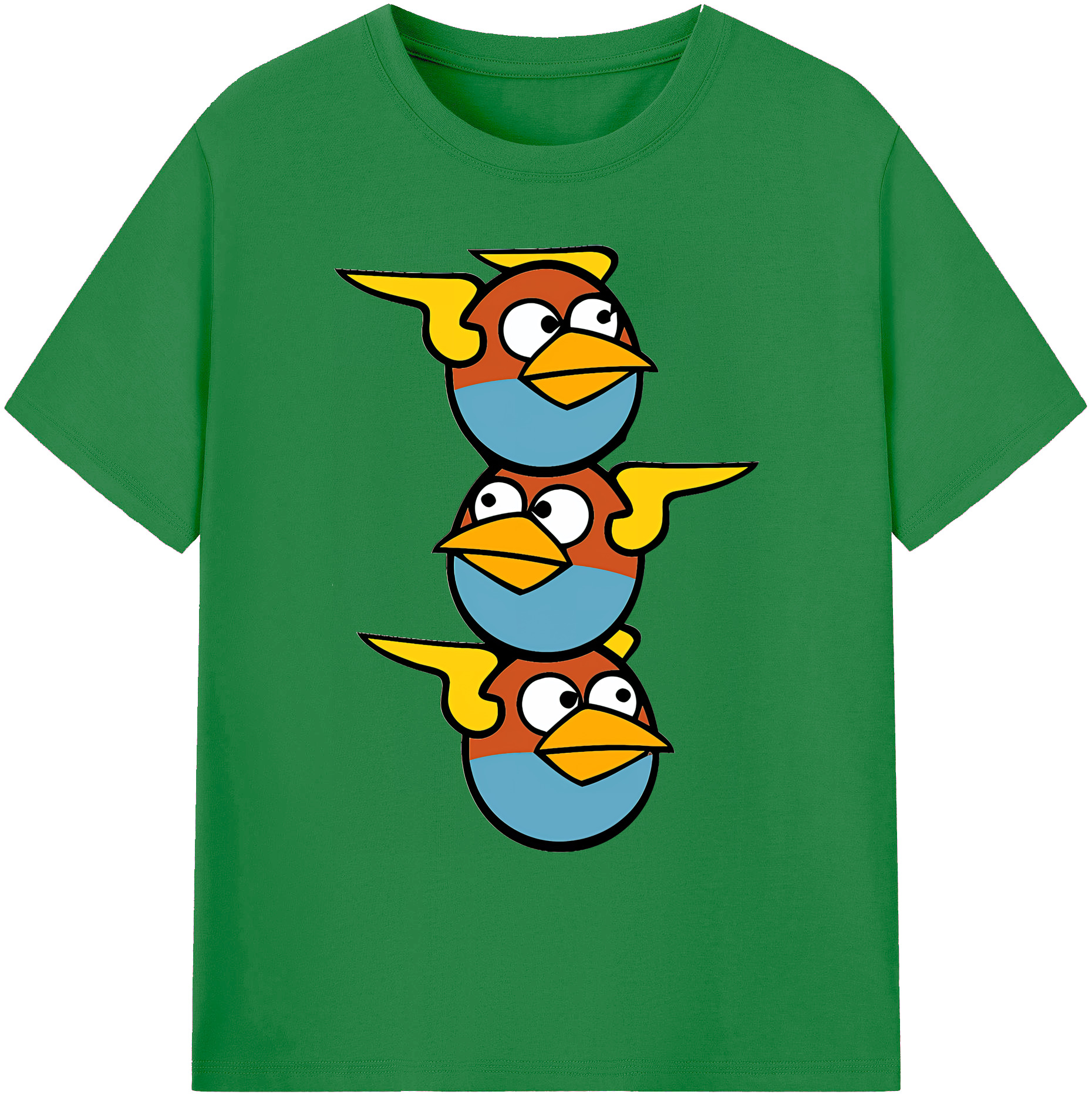 （画像用） Angry Birds アングリーバード 綿100％ メンズ半袖Tシャツ｜肌触りやわらか＆通気性