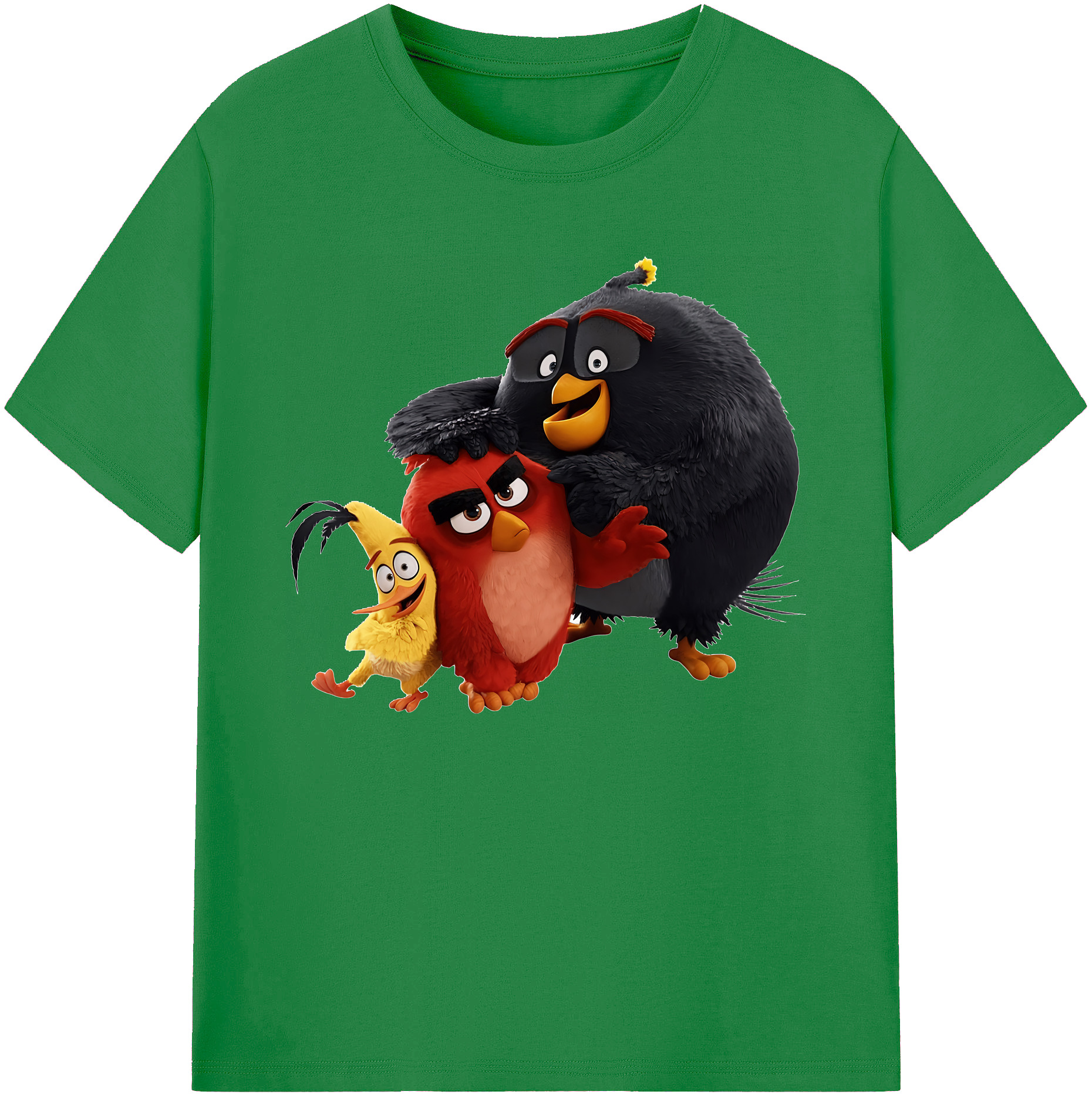 （画像用） Angry Birds アングリーバード 綿100％ メンズ半袖Tシャツ｜肌触りやわらか＆通気性