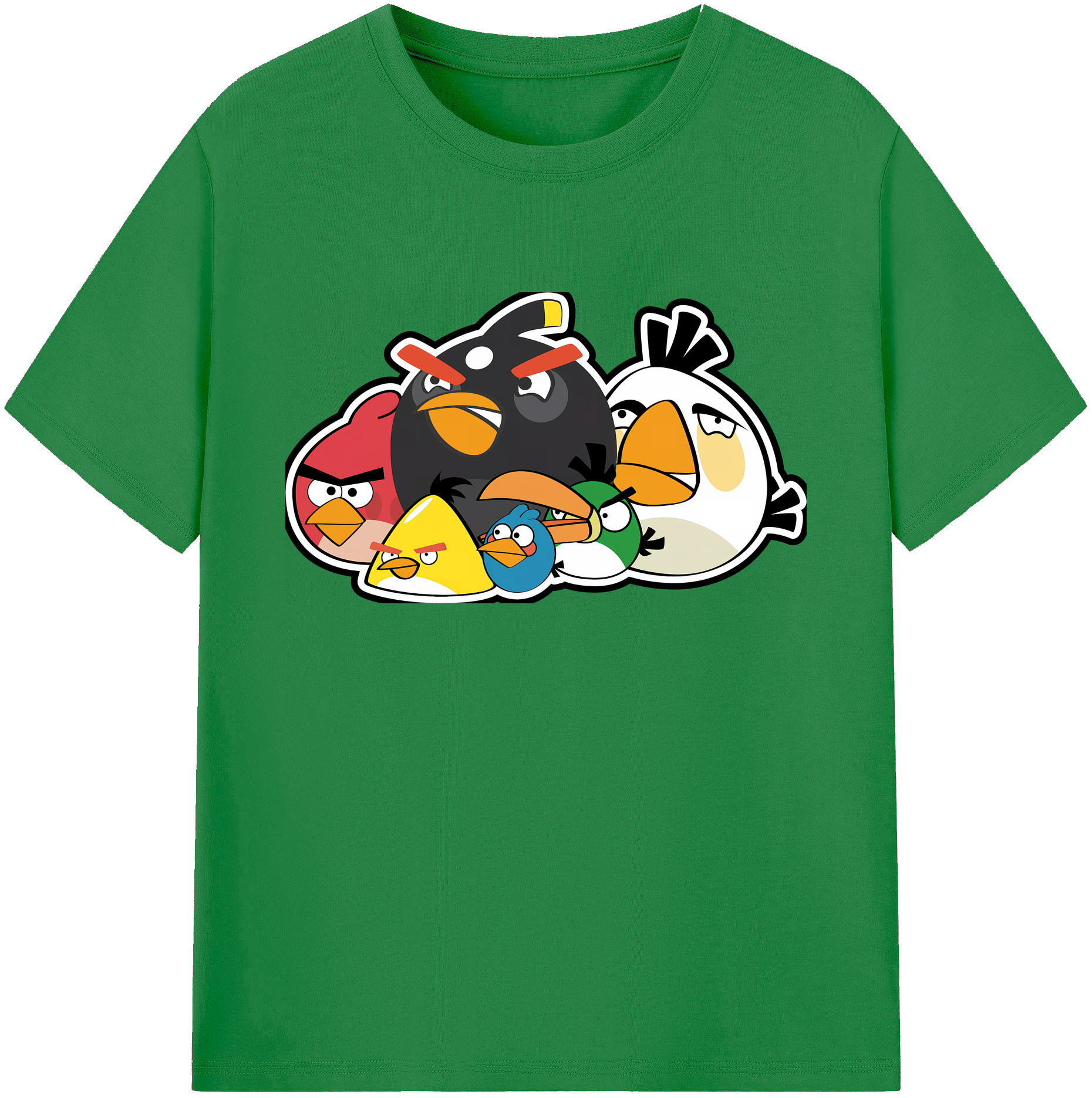 （画像用） Angry Birds アングリーバード 綿100％ メンズ半袖Tシャツ｜肌触りやわらか＆通気性