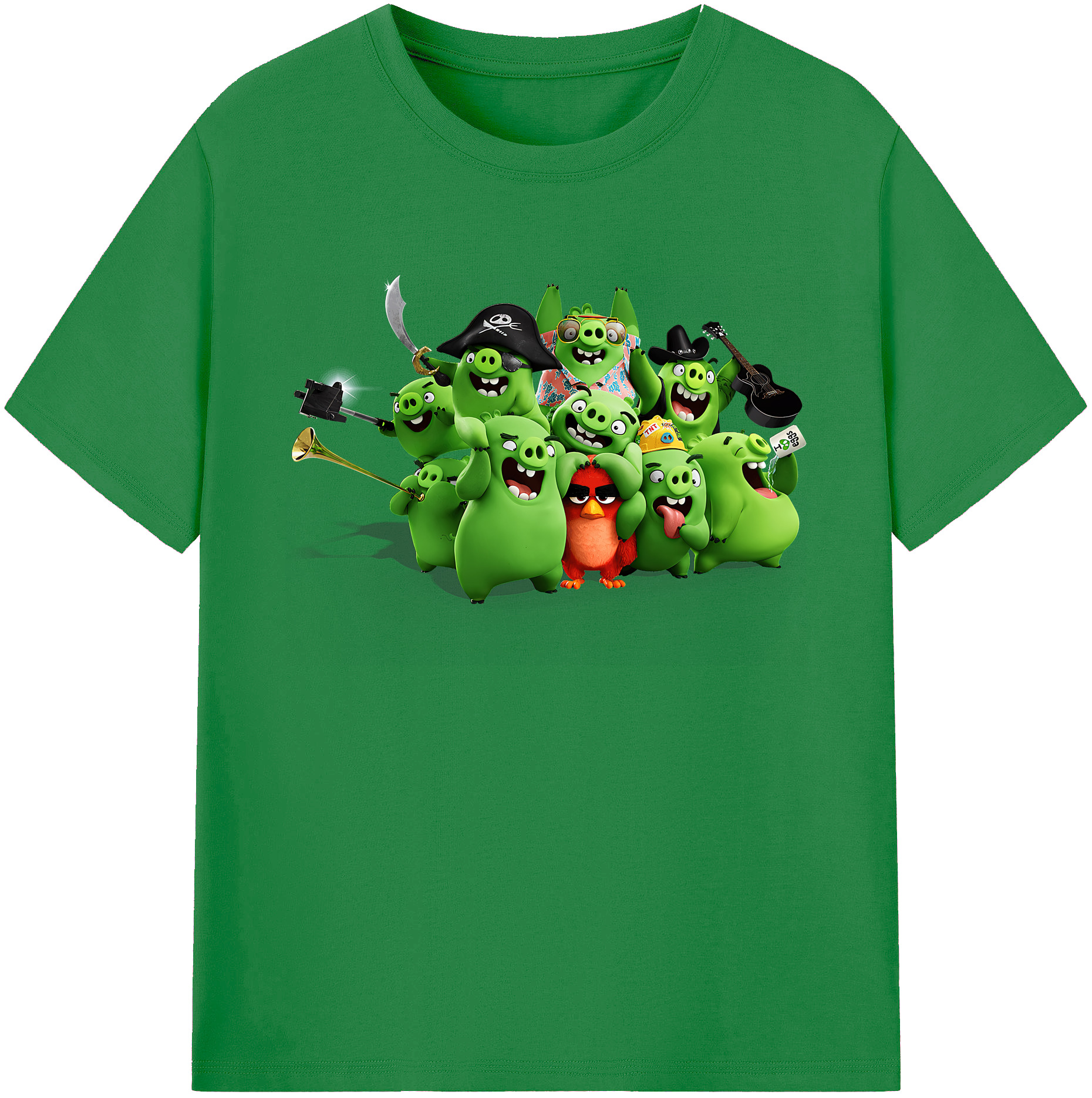 （画像用） Angry Birds アングリーバード 綿100％ メンズ半袖Tシャツ｜肌触りやわらか＆通気性