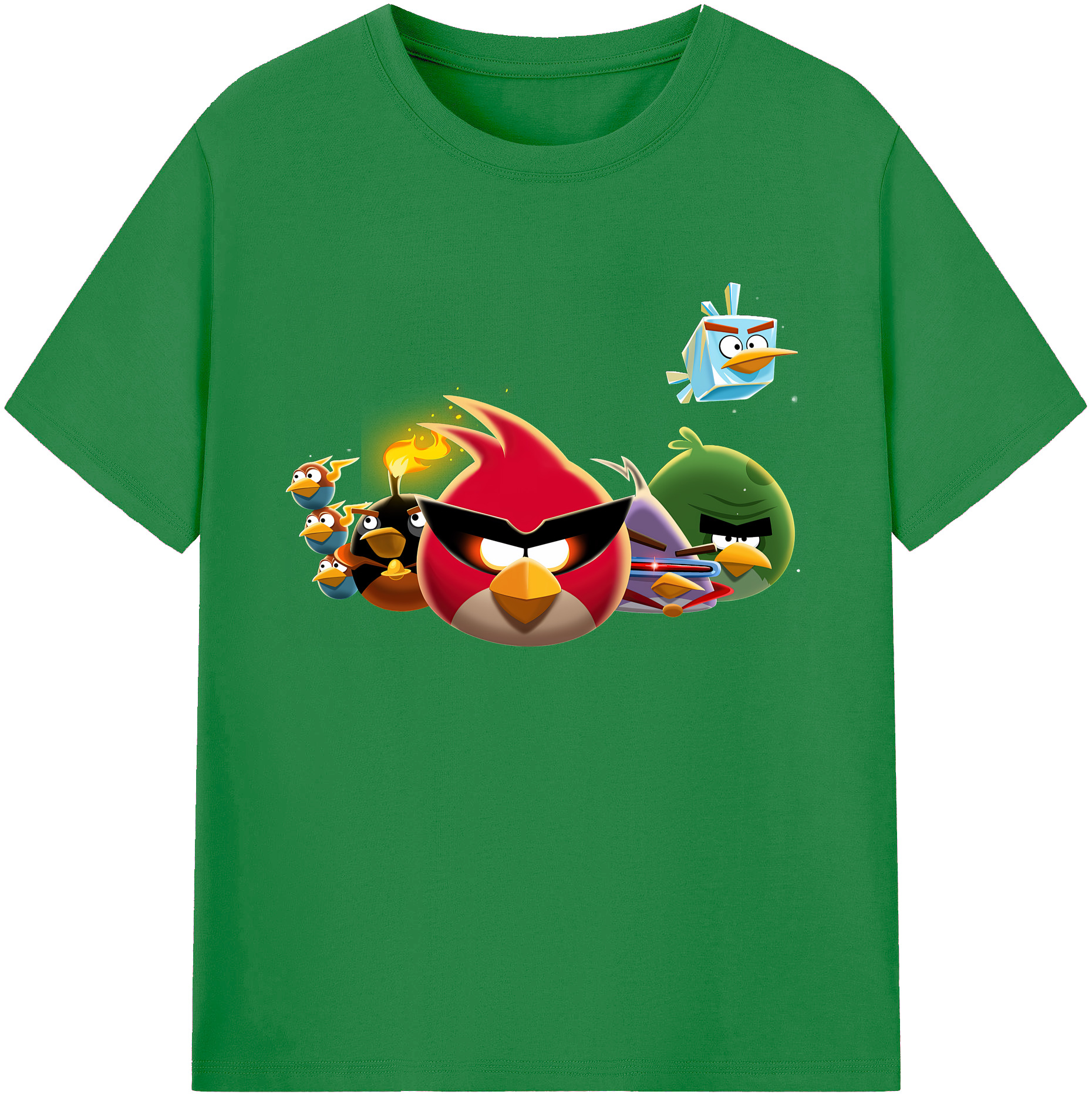（画像用） Angry Birds アングリーバード 綿100％ メンズ半袖Tシャツ｜肌触りやわらか＆通気性