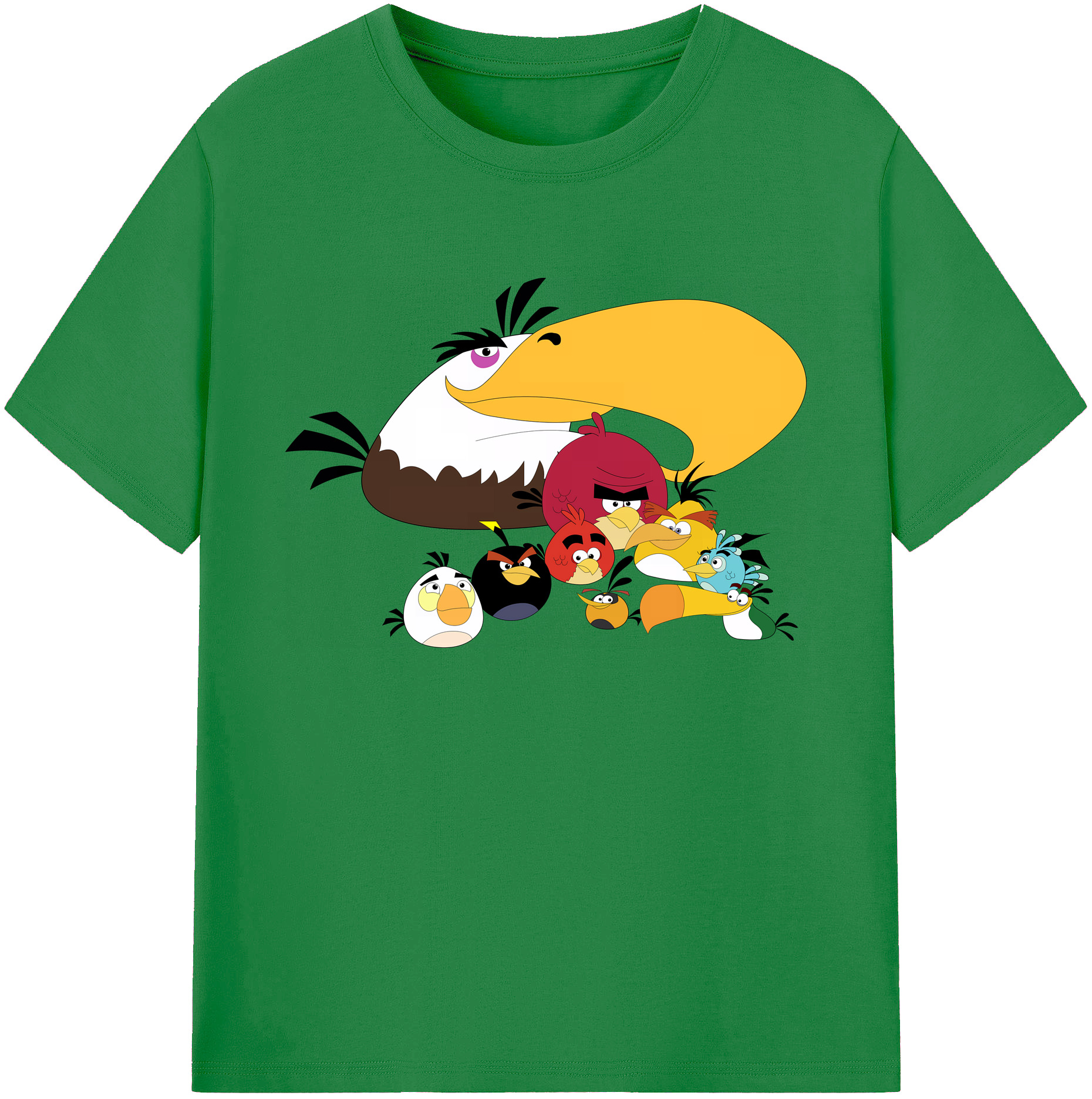 （画像用） Angry Birds アングリーバード 綿100％ メンズ半袖Tシャツ｜肌触りやわらか＆通気性