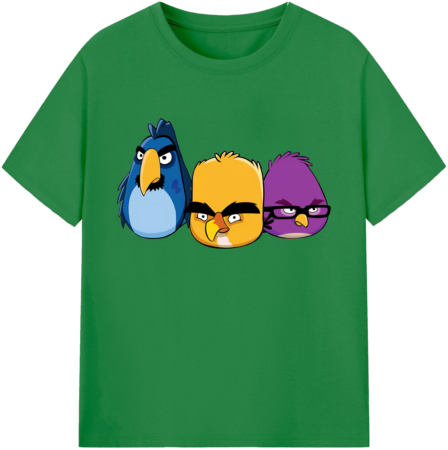 （画像用） Angry Birds アングリーバード 綿100％ メンズ半袖Tシャツ｜肌触りやわらか＆通気性