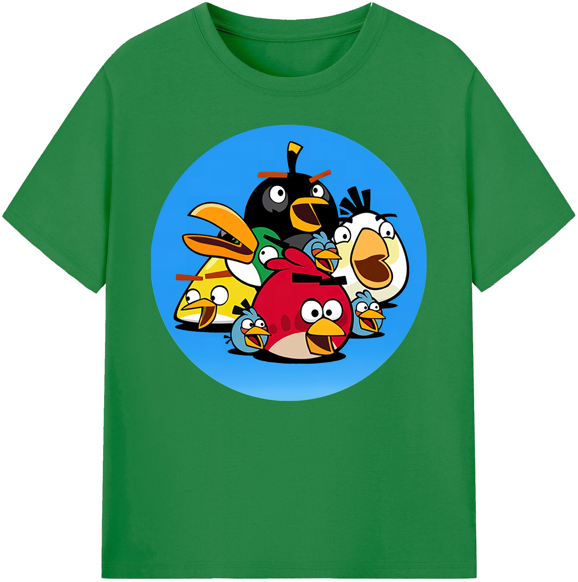 （画像用） Angry Birds アングリーバード 綿100％ メンズ半袖Tシャツ｜肌触りやわらか＆通気性