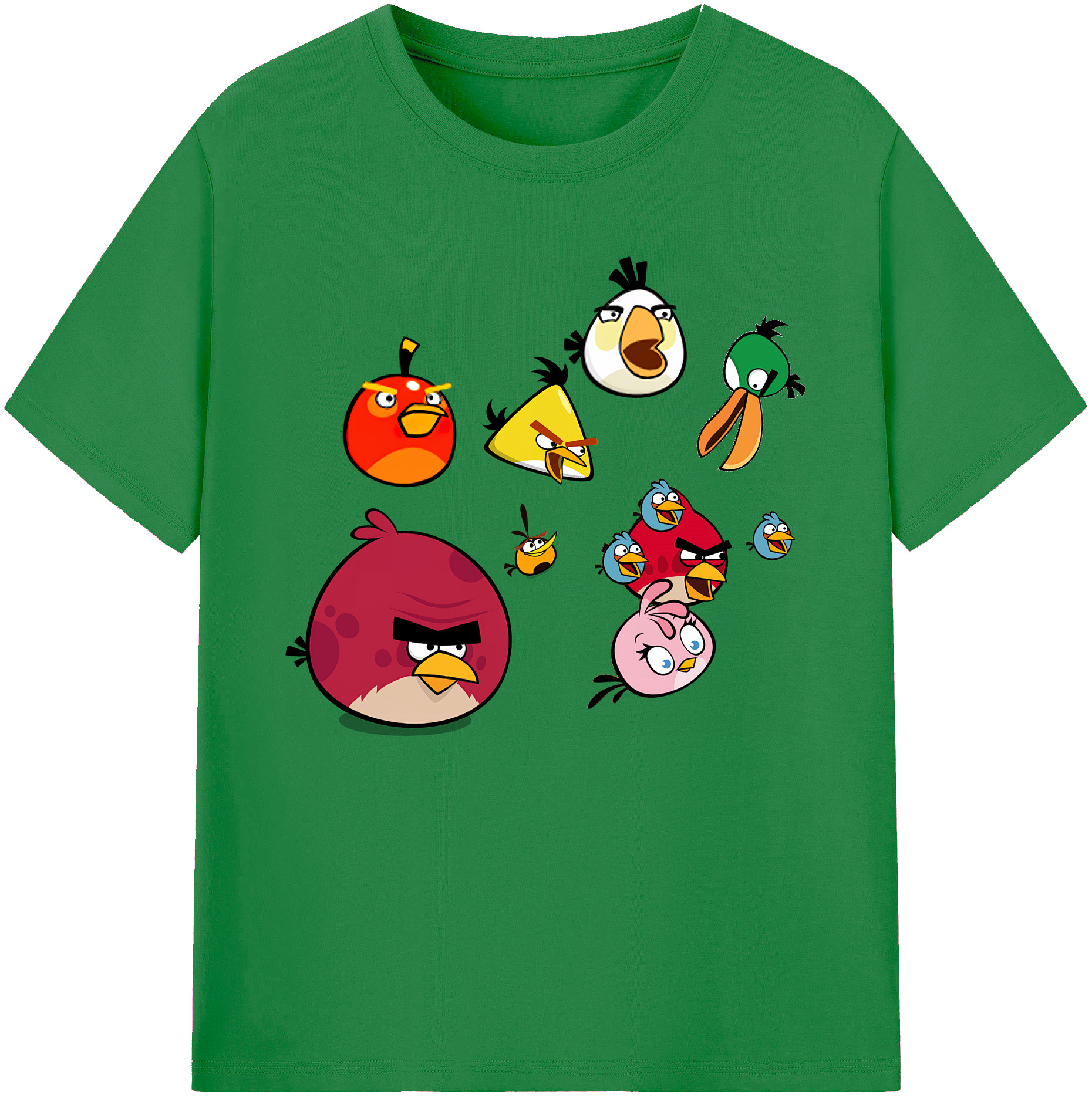 （画像用） Angry Birds アングリーバード 綿100％ メンズ半袖Tシャツ｜肌触りやわらか＆通気性
