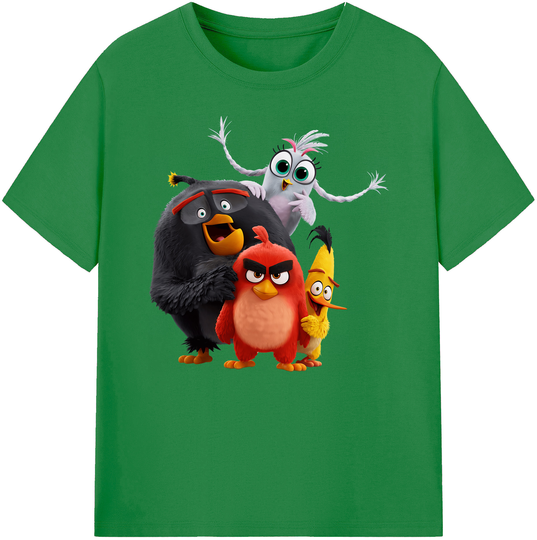 （画像用） Angry Birds アングリーバード 綿100％ メンズ半袖Tシャツ｜肌触りやわらか＆通気性