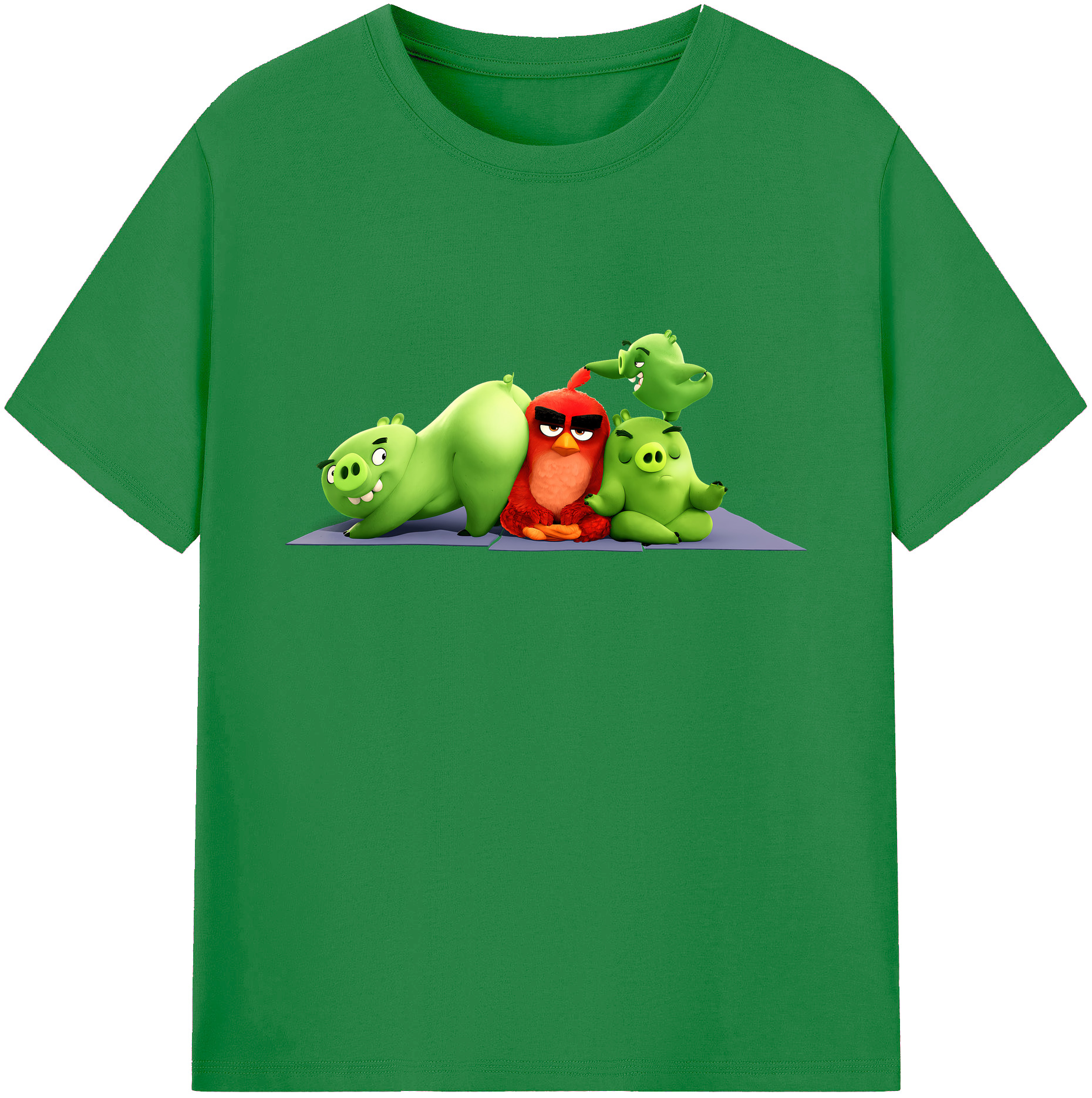 （画像用） Angry Birds アングリーバード 綿100％ メンズ半袖Tシャツ｜肌触りやわらか＆通気性