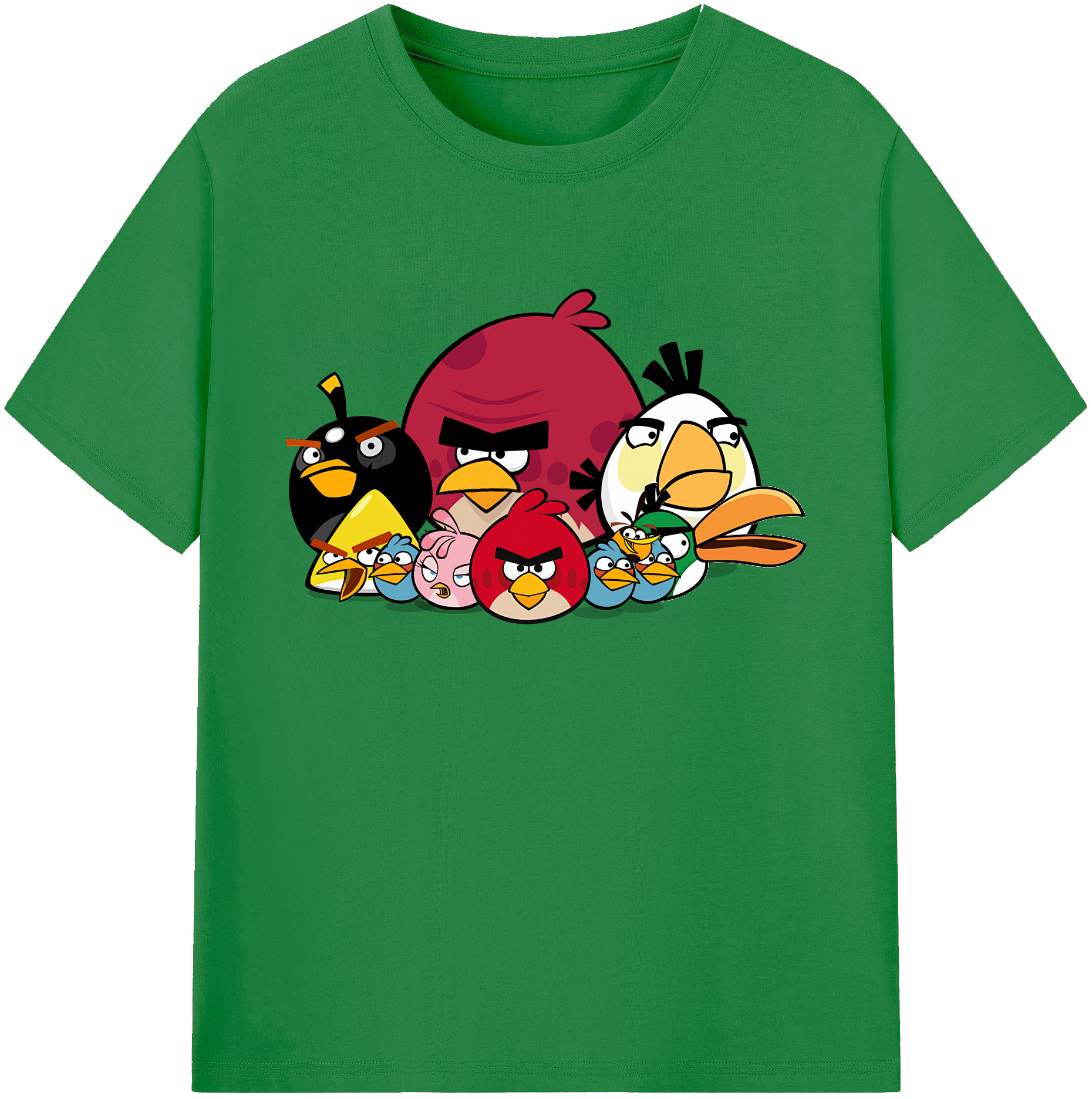 （画像用） Angry Birds アングリーバード 綿100％ メンズ半袖Tシャツ｜肌触りやわらか＆通気性