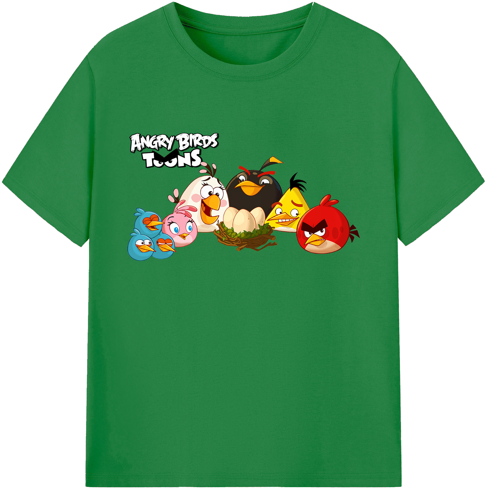（画像用） Angry Birds アングリーバード 綿100％ メンズ半袖Tシャツ｜肌触りやわらか＆通気性