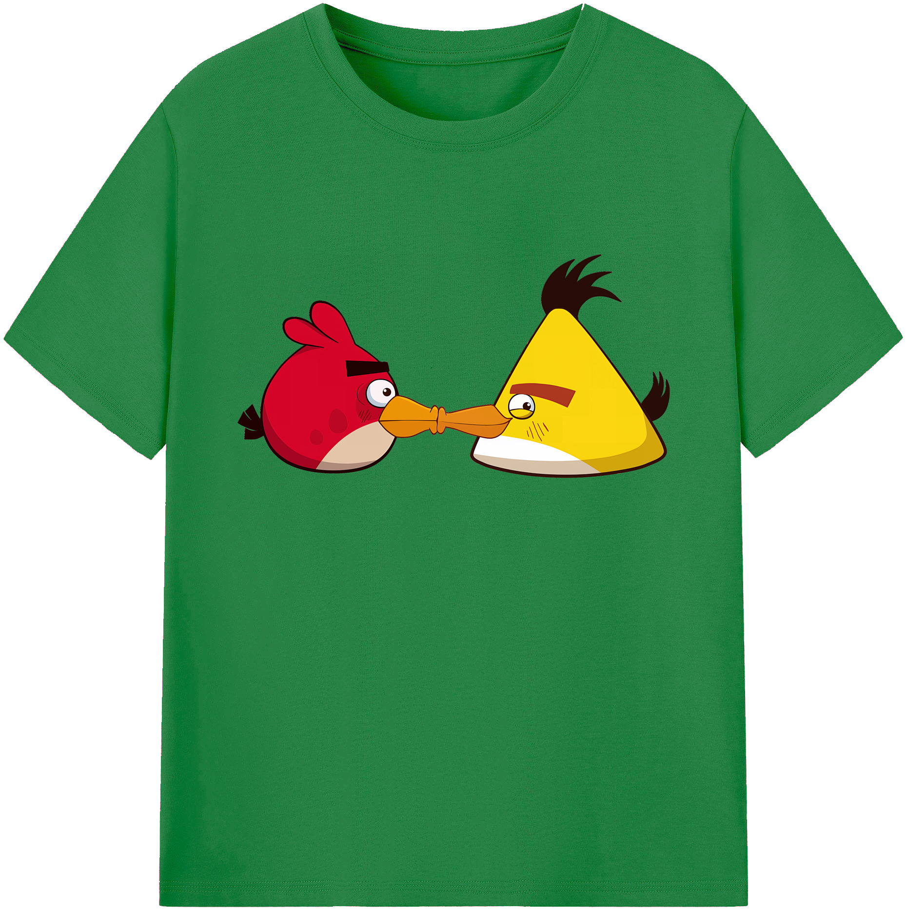 （画像用） Angry Birds アングリーバード 綿100％ メンズ半袖Tシャツ｜肌触りやわらか＆通気性