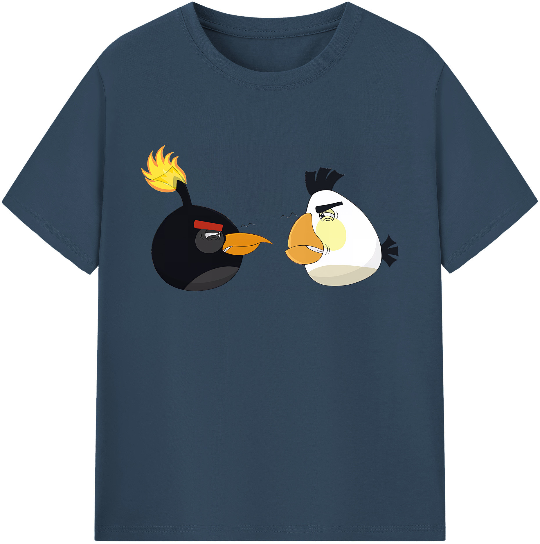 （画像用） Angry Birds アングリーバード 綿100％ メンズ半袖Tシャツ｜肌触りやわらか＆通気性