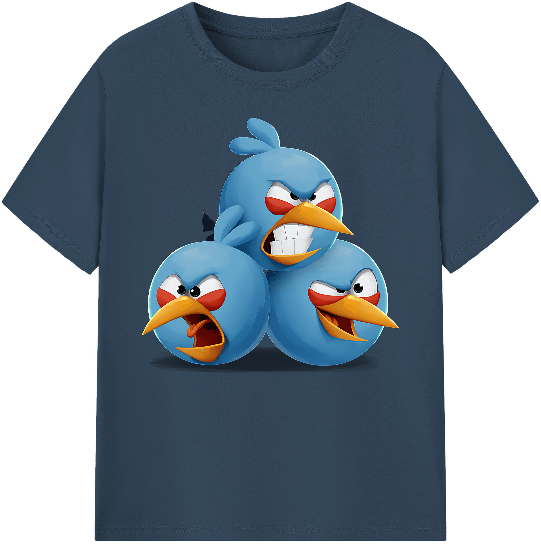 （画像用） Angry Birds アングリーバード 綿100％ メンズ半袖Tシャツ｜肌触りやわらか＆通気性