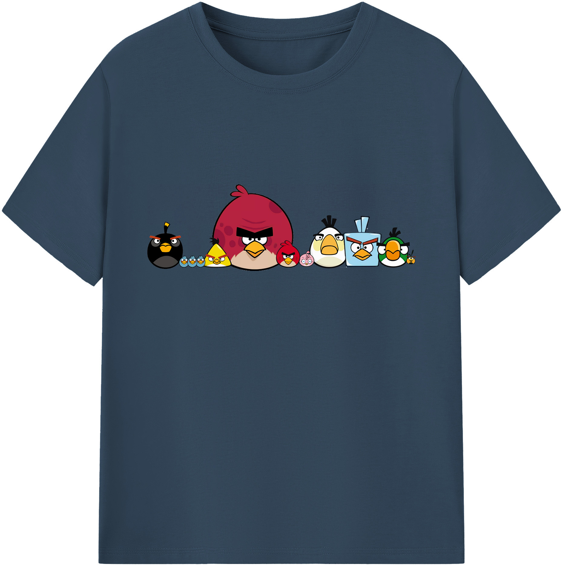 （画像用） Angry Birds アングリーバード 綿100％ メンズ半袖Tシャツ｜肌触りやわらか＆通気性