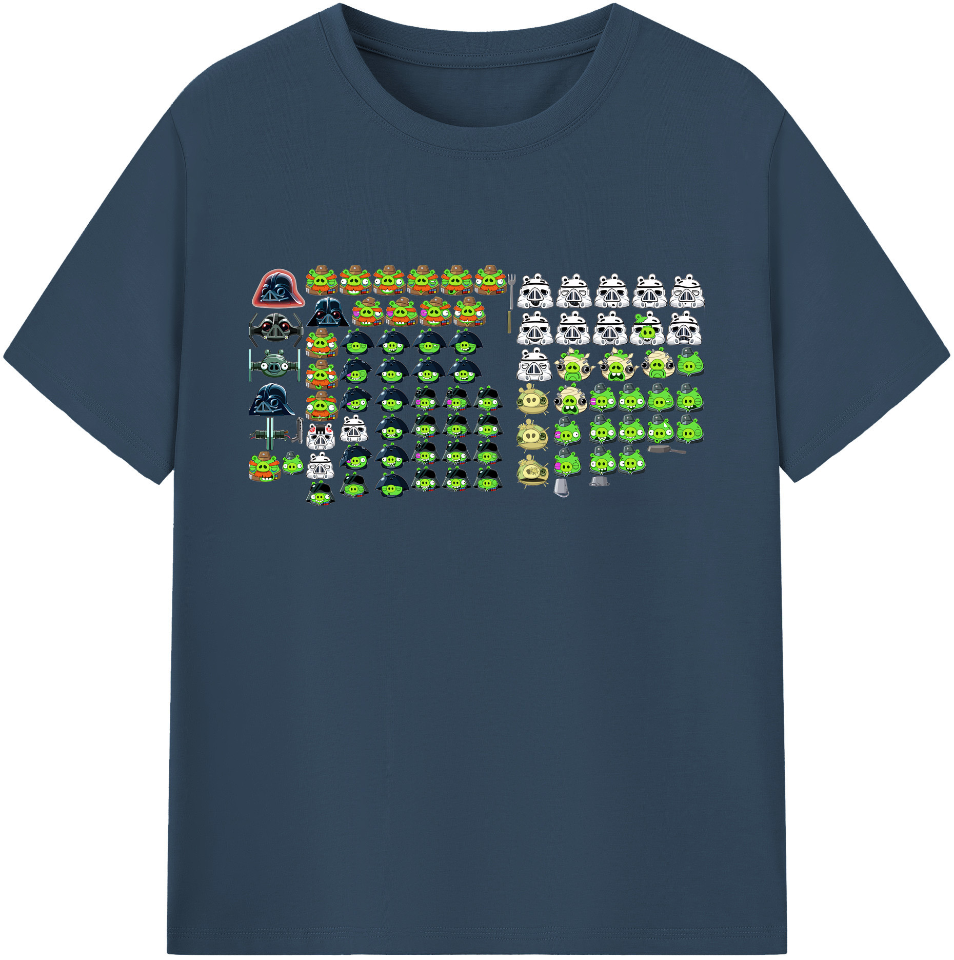 （画像用） Angry Birds アングリーバード 綿100％ メンズ半袖Tシャツ｜肌触りやわらか＆通気性