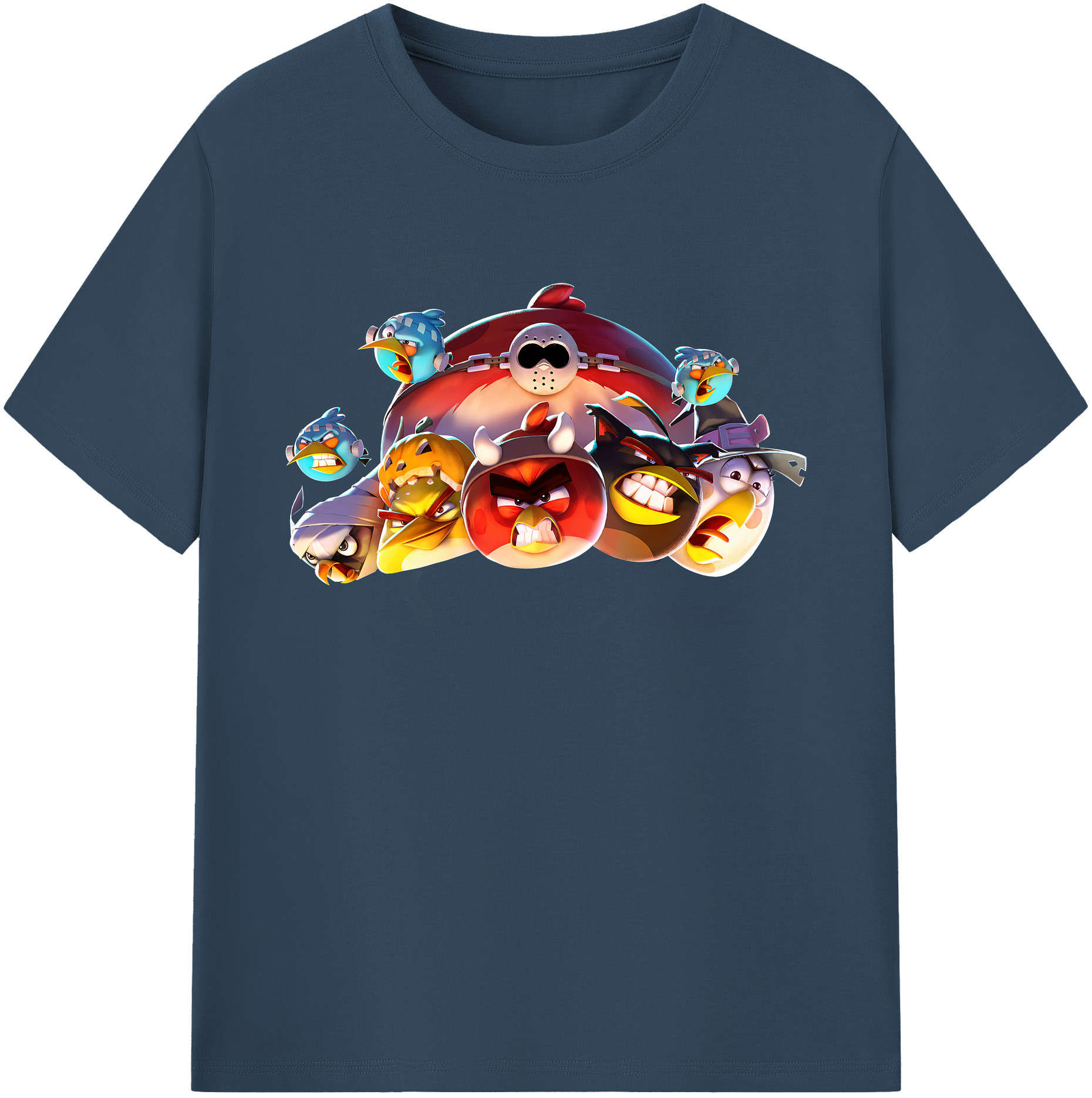 （画像用） Angry Birds アングリーバード 綿100％ メンズ半袖Tシャツ｜肌触りやわらか＆通気性
