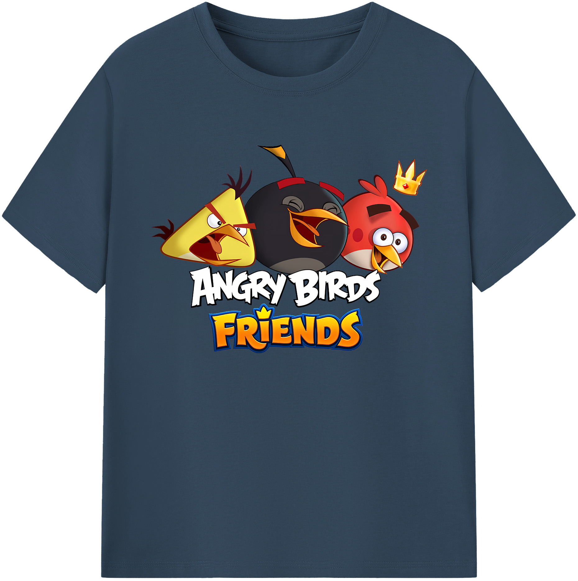 （画像用） Angry Birds アングリーバード 綿100％ メンズ半袖Tシャツ｜肌触りやわらか＆通気性