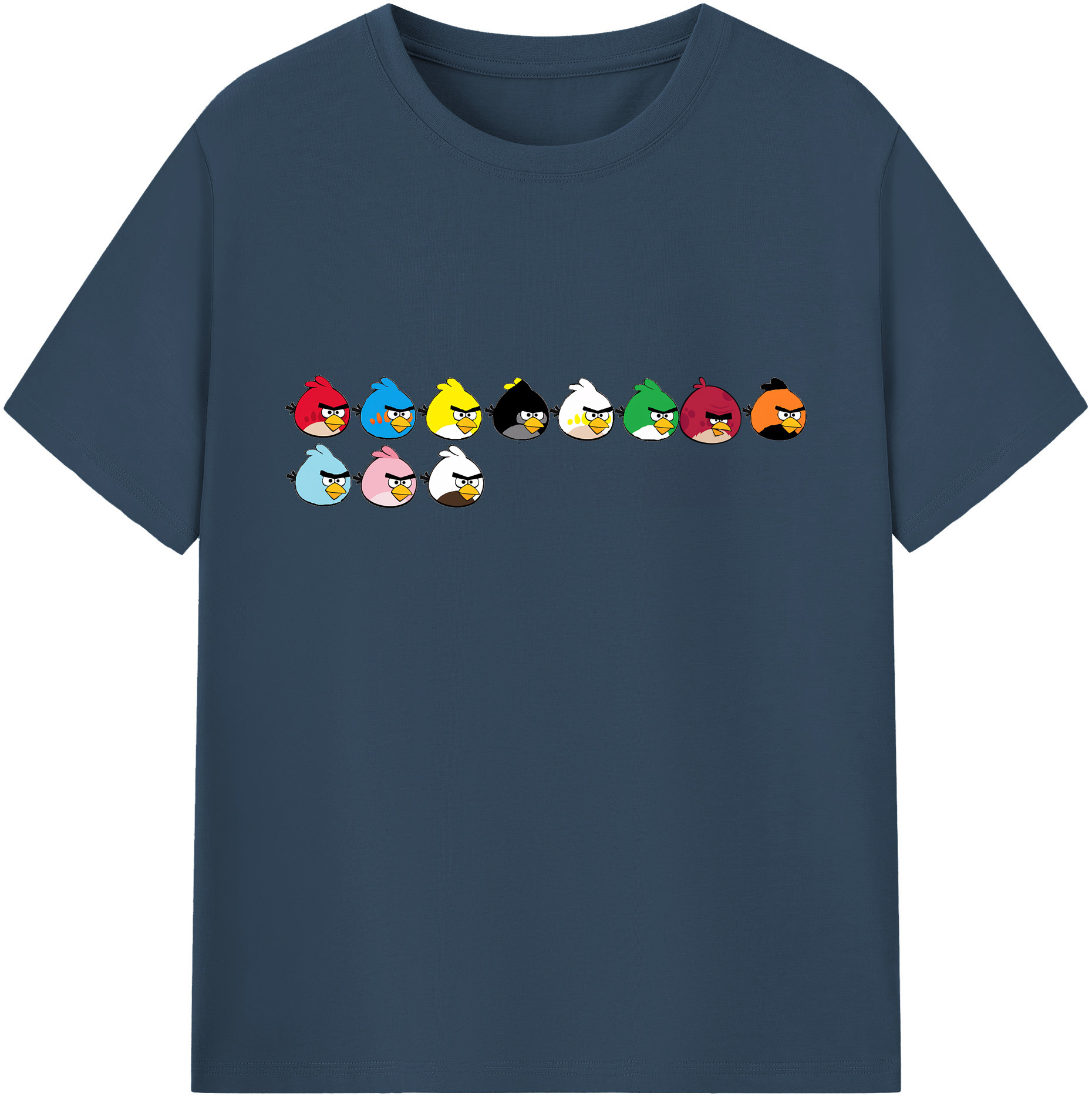 （画像用） Angry Birds アングリーバード 綿100％ メンズ半袖Tシャツ｜肌触りやわらか＆通気性
