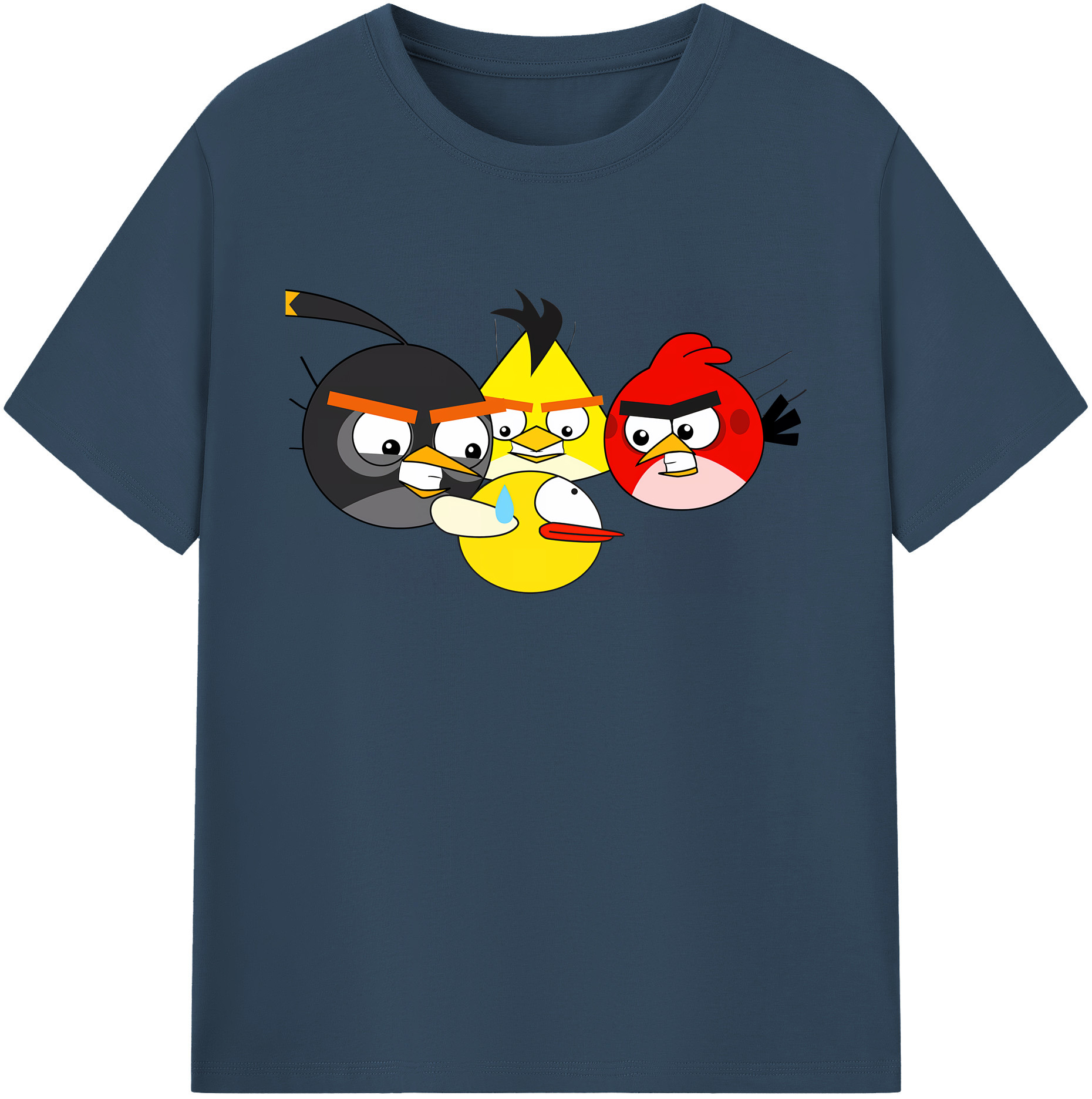 （画像用） Angry Birds アングリーバード 綿100％ メンズ半袖Tシャツ｜肌触りやわらか＆通気性