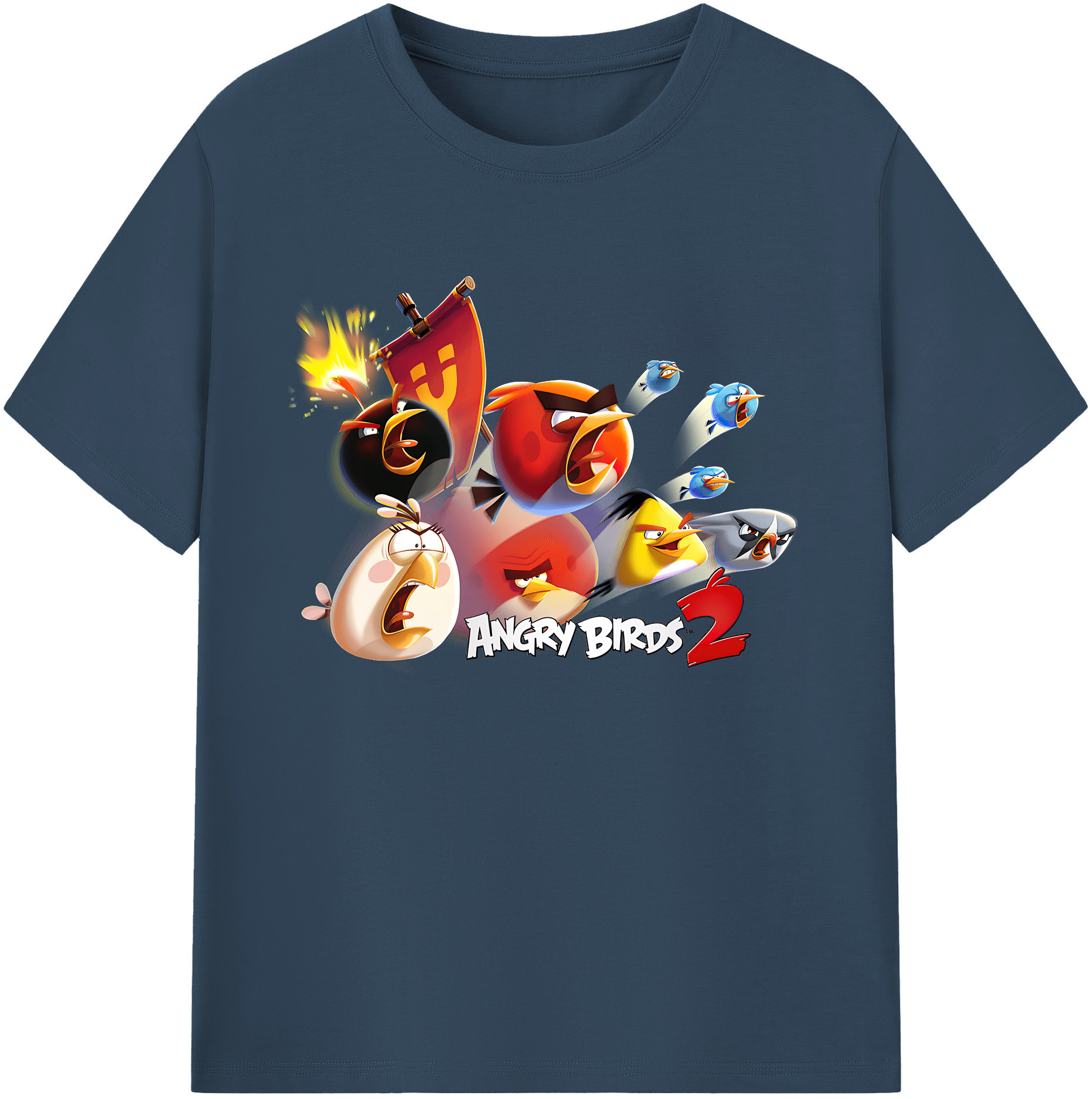 （画像用） Angry Birds アングリーバード 綿100％ メンズ半袖Tシャツ｜肌触りやわらか＆通気性