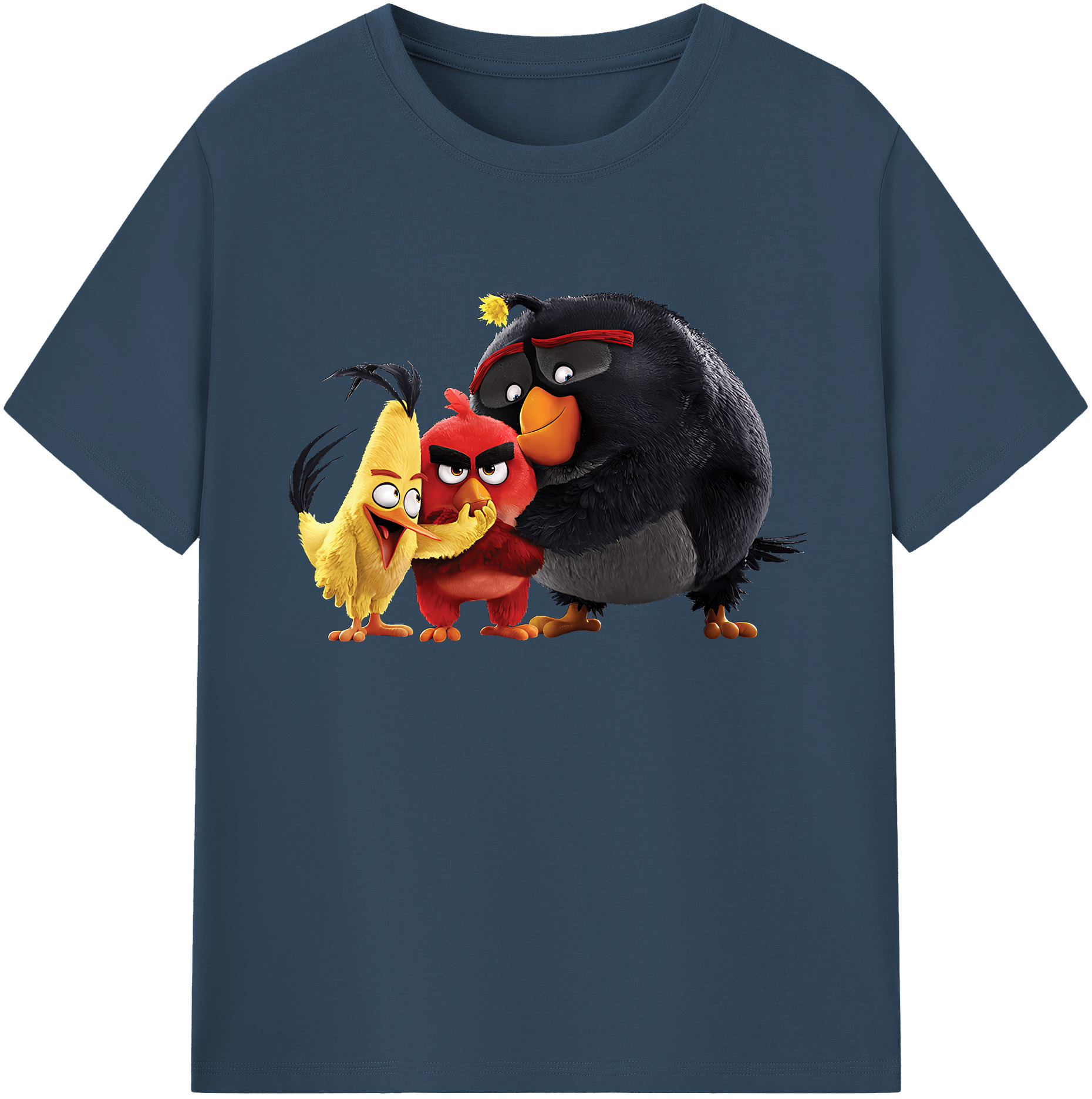 （画像用） Angry Birds アングリーバード 綿100％ メンズ半袖Tシャツ｜肌触りやわらか＆通気性