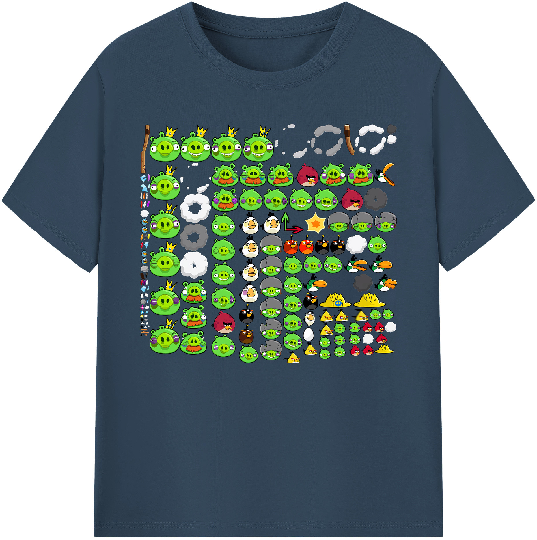 （画像用） Angry Birds アングリーバード 綿100％ メンズ半袖Tシャツ｜肌触りやわらか＆通気性