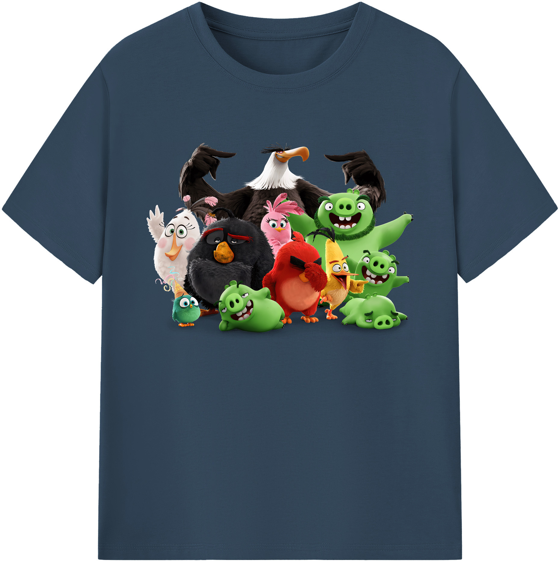 （画像用） Angry Birds アングリーバード 綿100％ メンズ半袖Tシャツ｜肌触りやわらか＆通気性