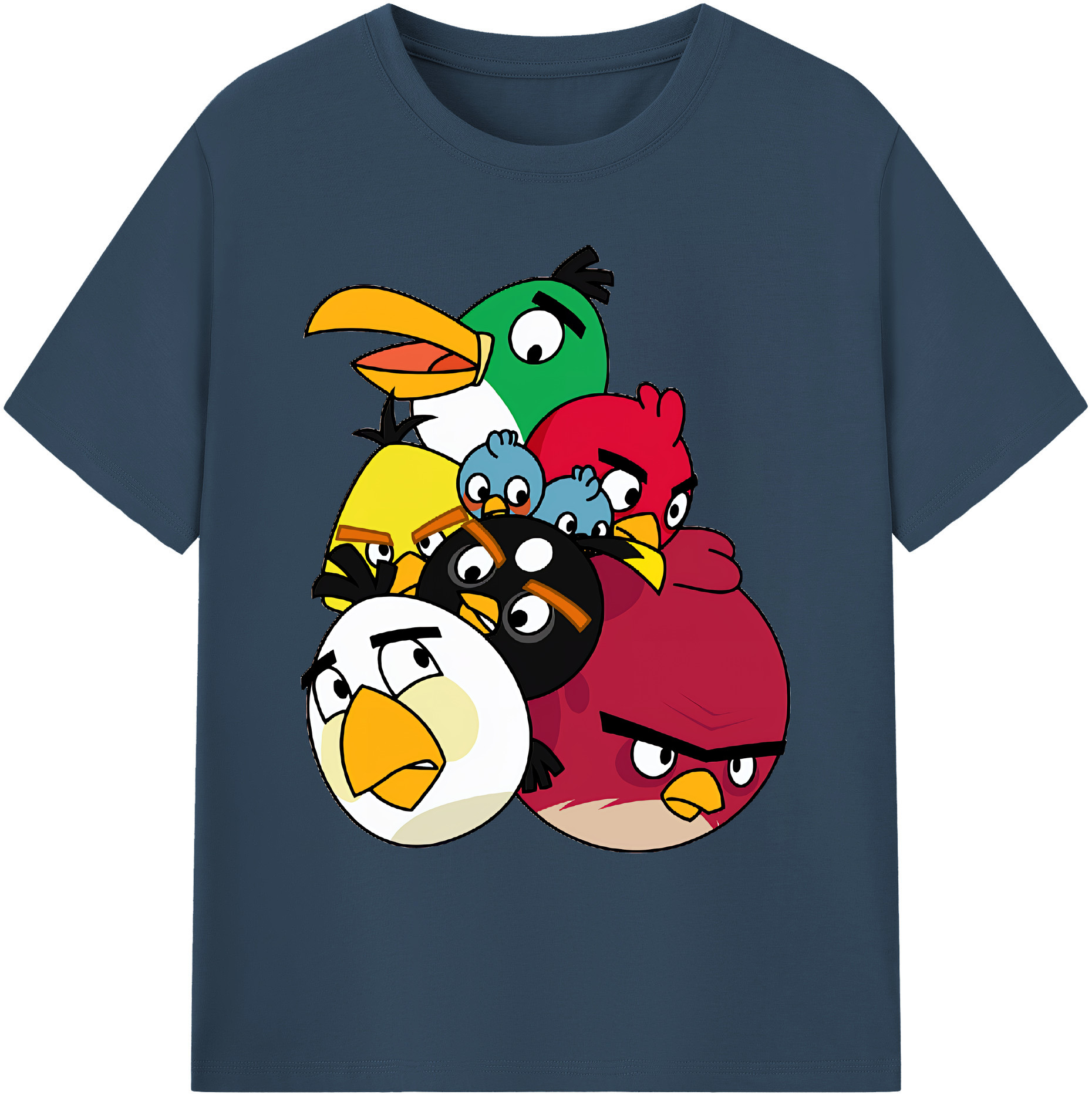 （画像用） Angry Birds アングリーバード 綿100％ メンズ半袖Tシャツ｜肌触りやわらか＆通気性