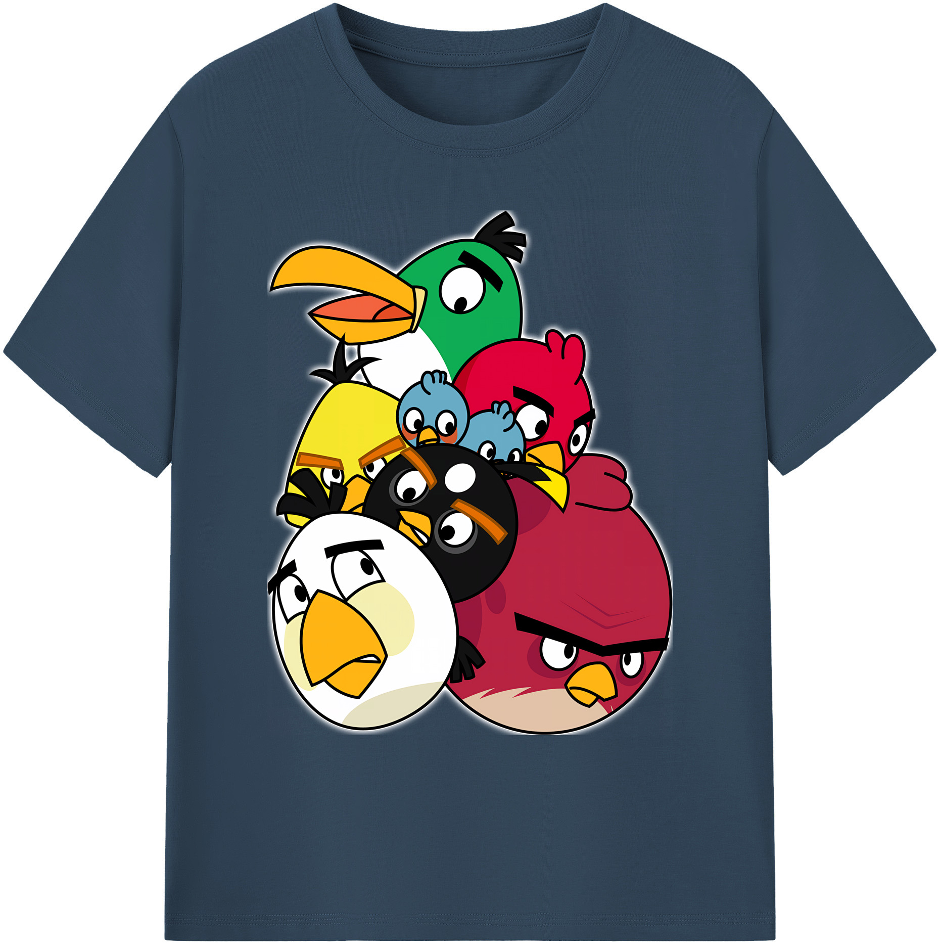 （画像用） Angry Birds アングリーバード 綿100％ メンズ半袖Tシャツ｜肌触りやわらか＆通気性