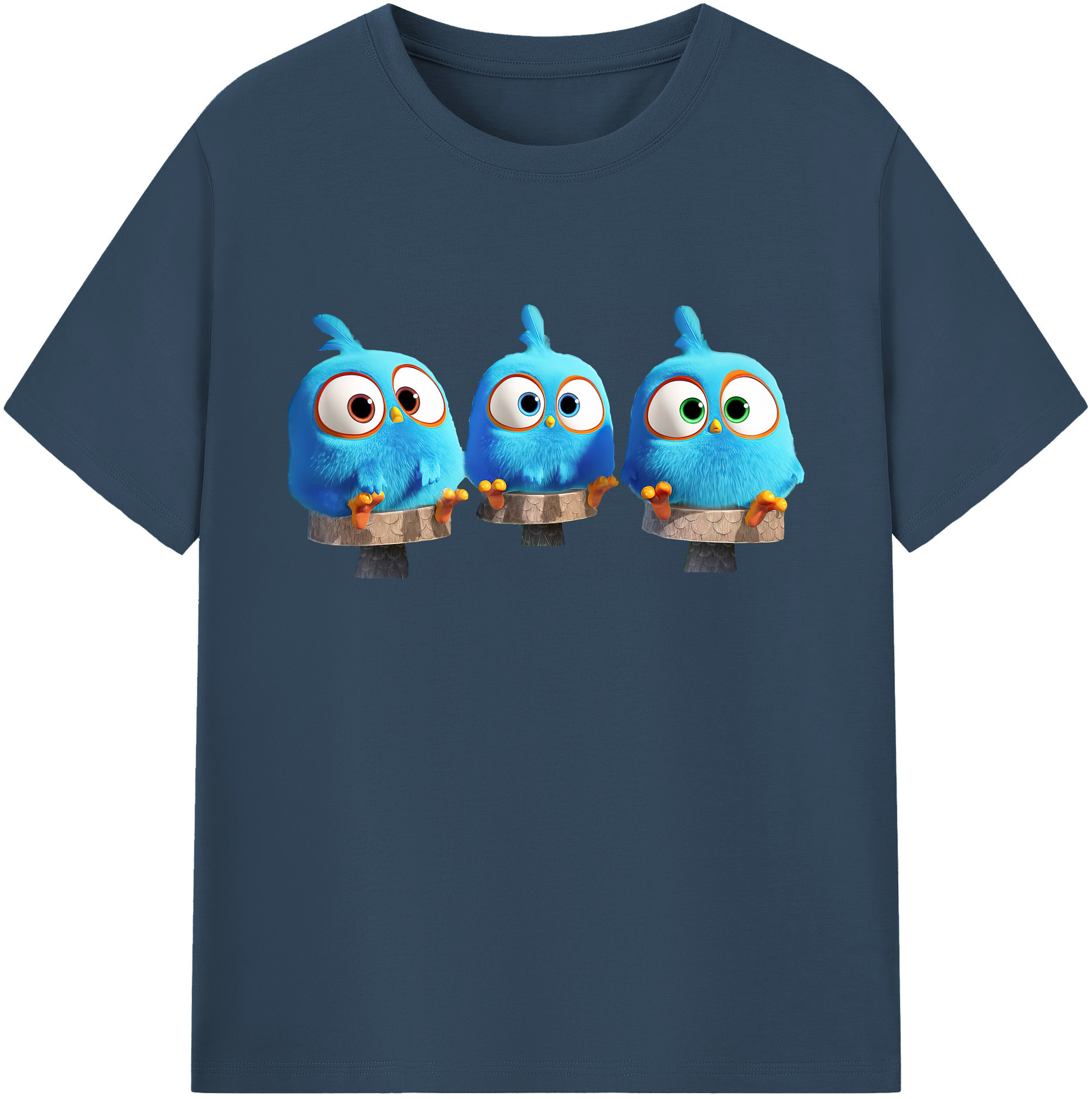（画像用） Angry Birds アングリーバード 綿100％ メンズ半袖Tシャツ｜肌触りやわらか＆通気性