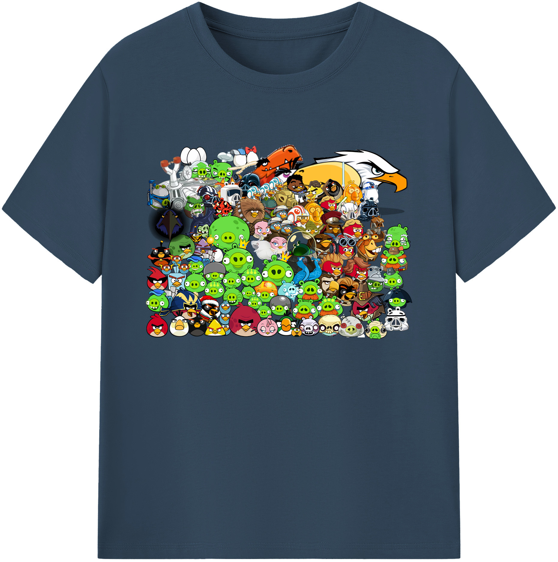 （画像用） Angry Birds アングリーバード 綿100％ メンズ半袖Tシャツ｜肌触りやわらか＆通気性