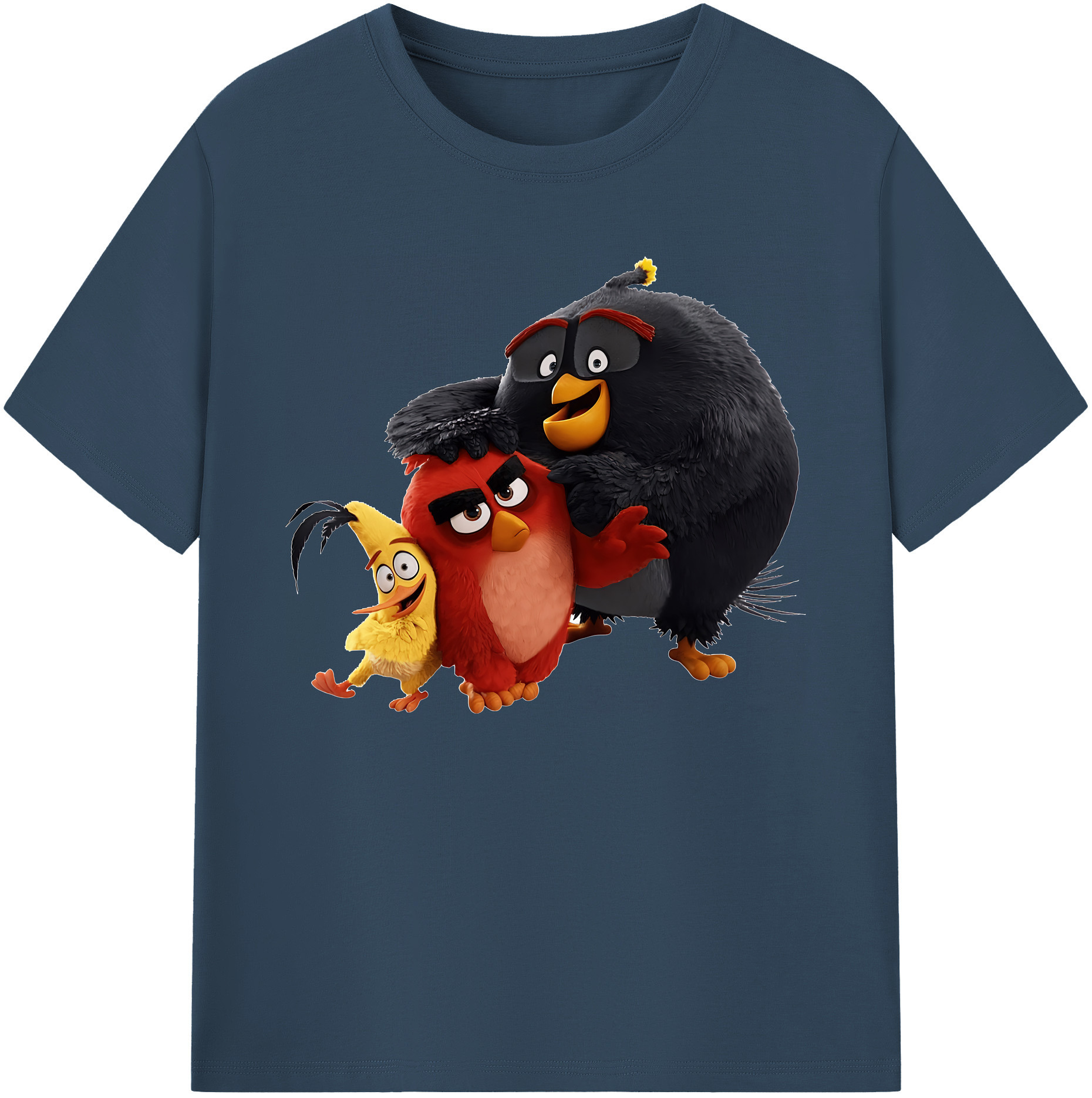 （画像用） Angry Birds アングリーバード 綿100％ メンズ半袖Tシャツ｜肌触りやわらか＆通気性
